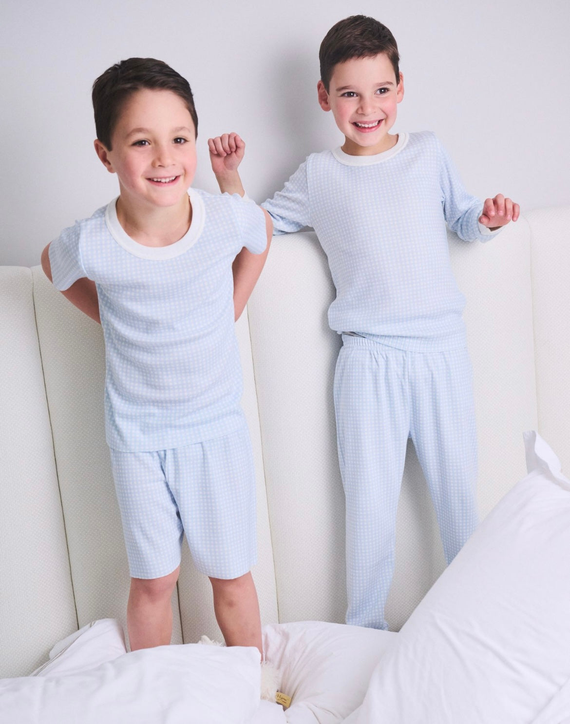 Boys Blue Gingham Print