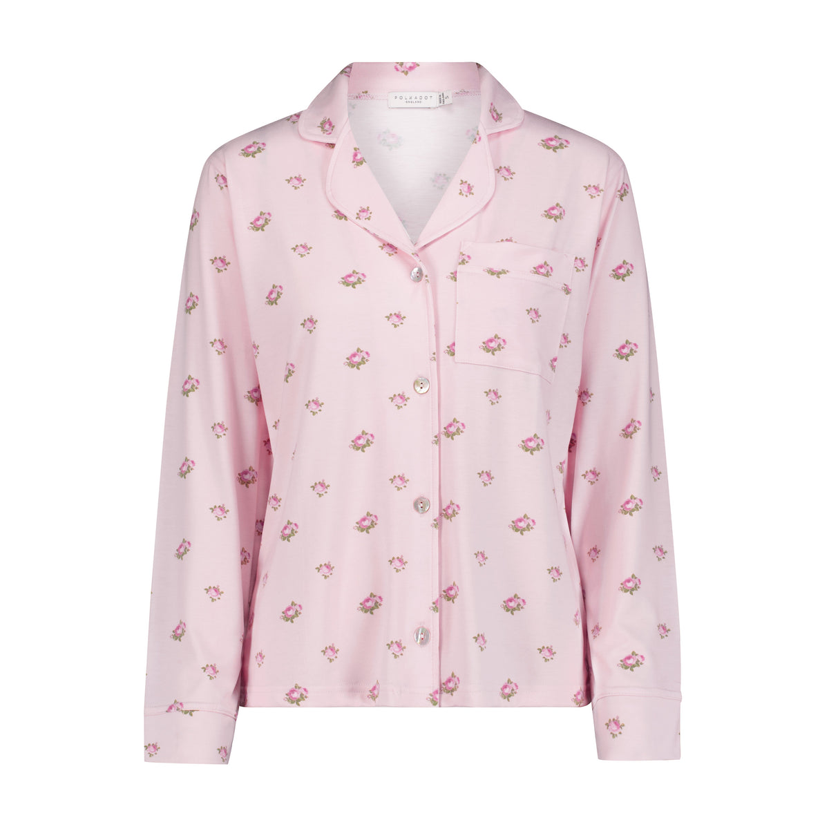 Charley Classic Long Sleeve & Pant Pajama Set - Pink Vintage Rose Print