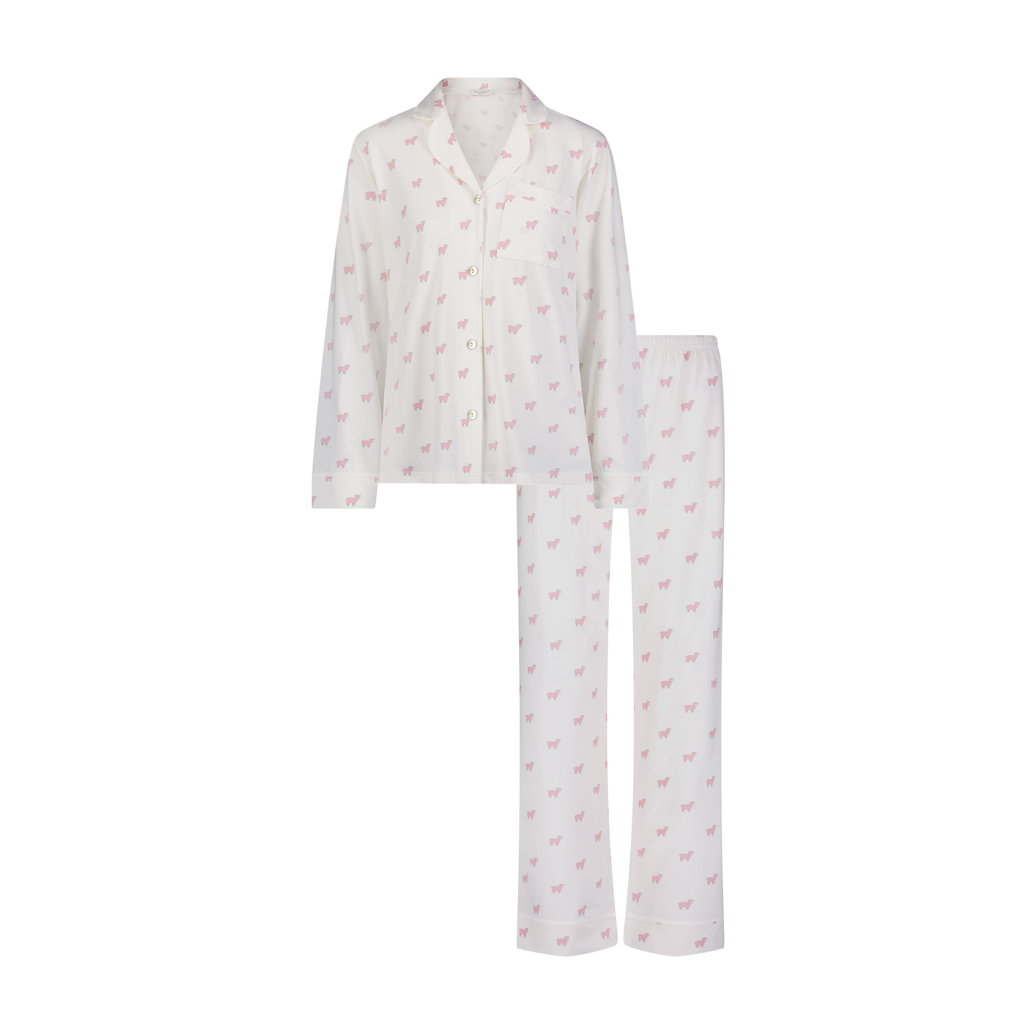 Charley Pajama Set - Pink Sheep Print