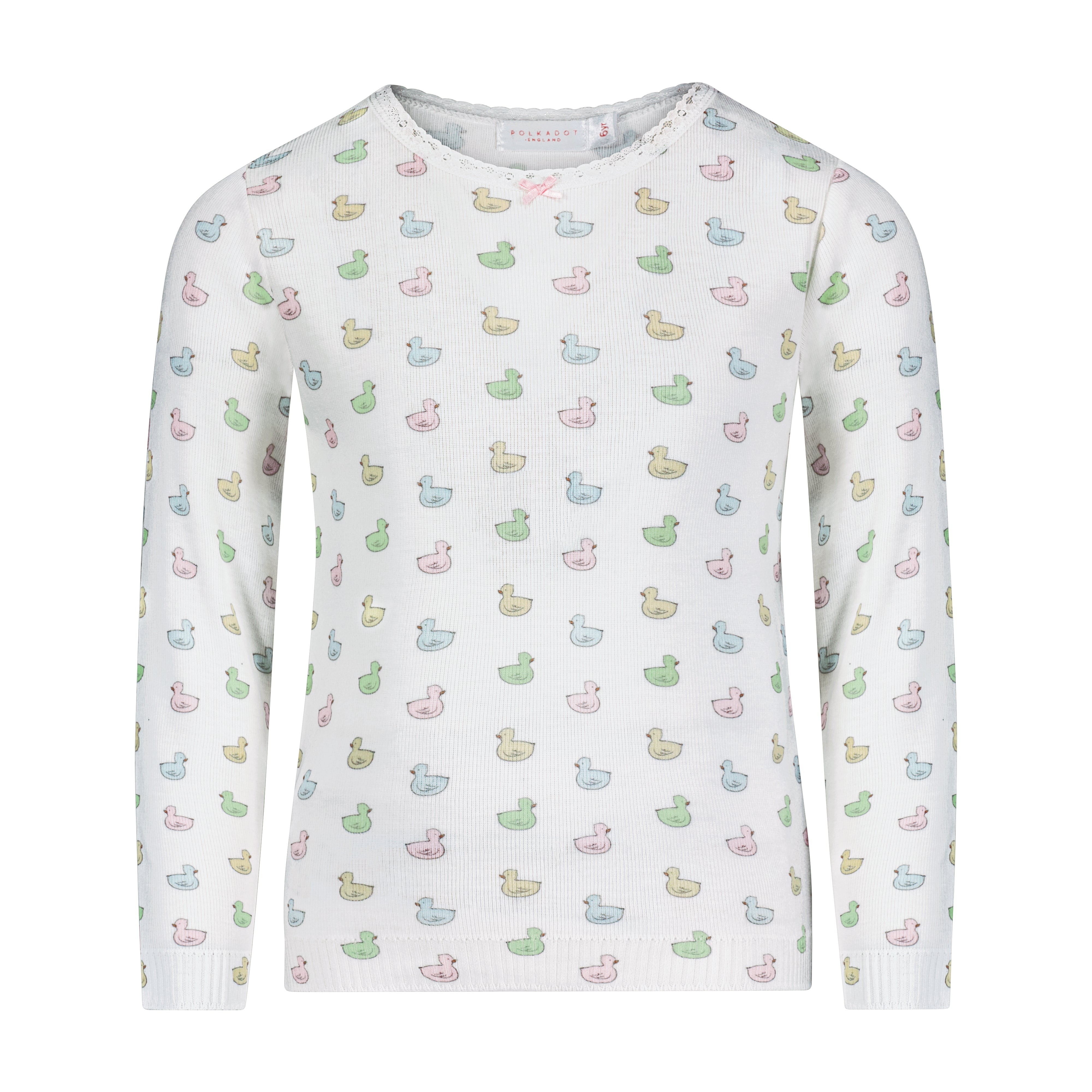 Girls & Baby Crew Long Sleeve - Girl Duckie Print