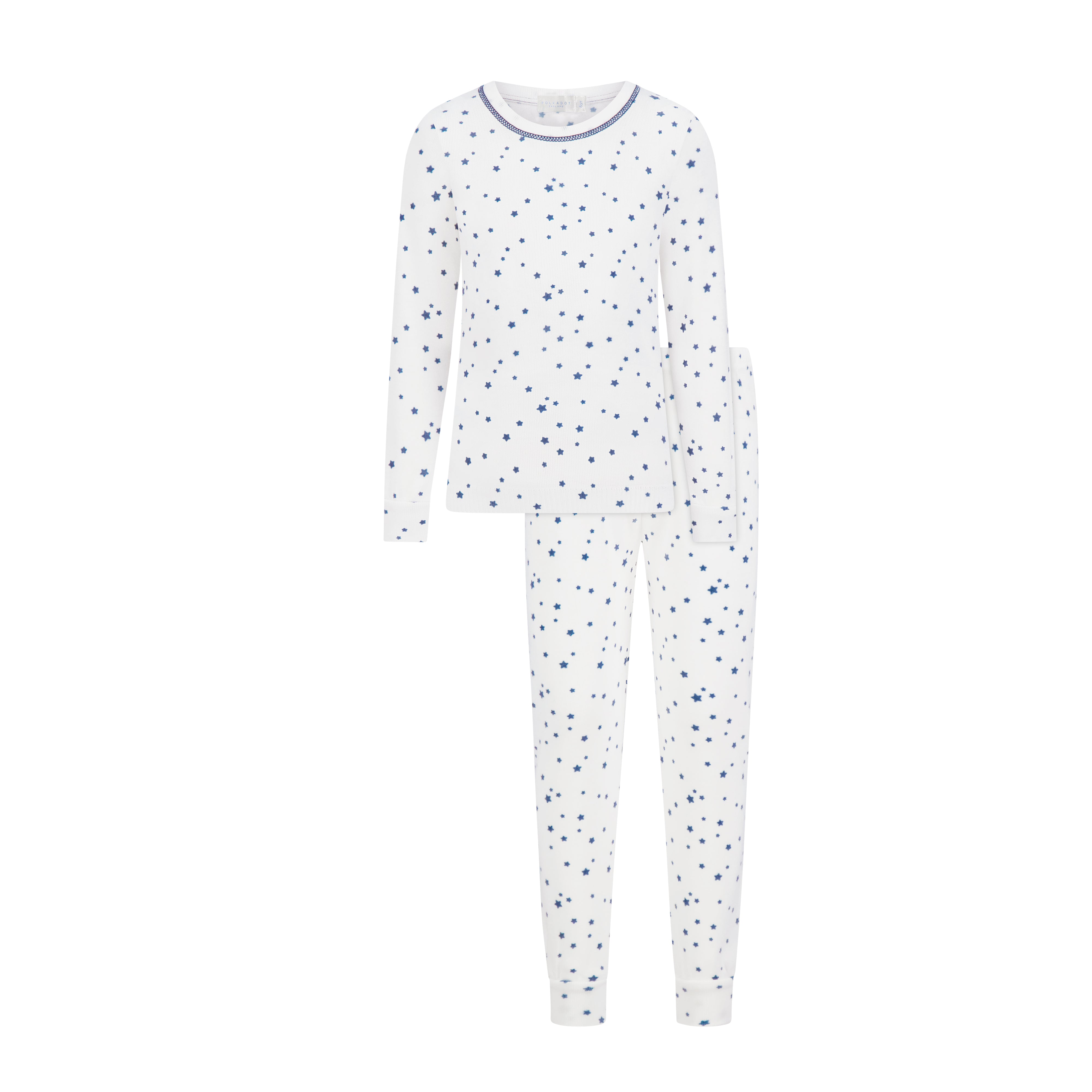 Kids & Baby Classic Set Crew LS & Pant - Navy Stars Print on Ivory