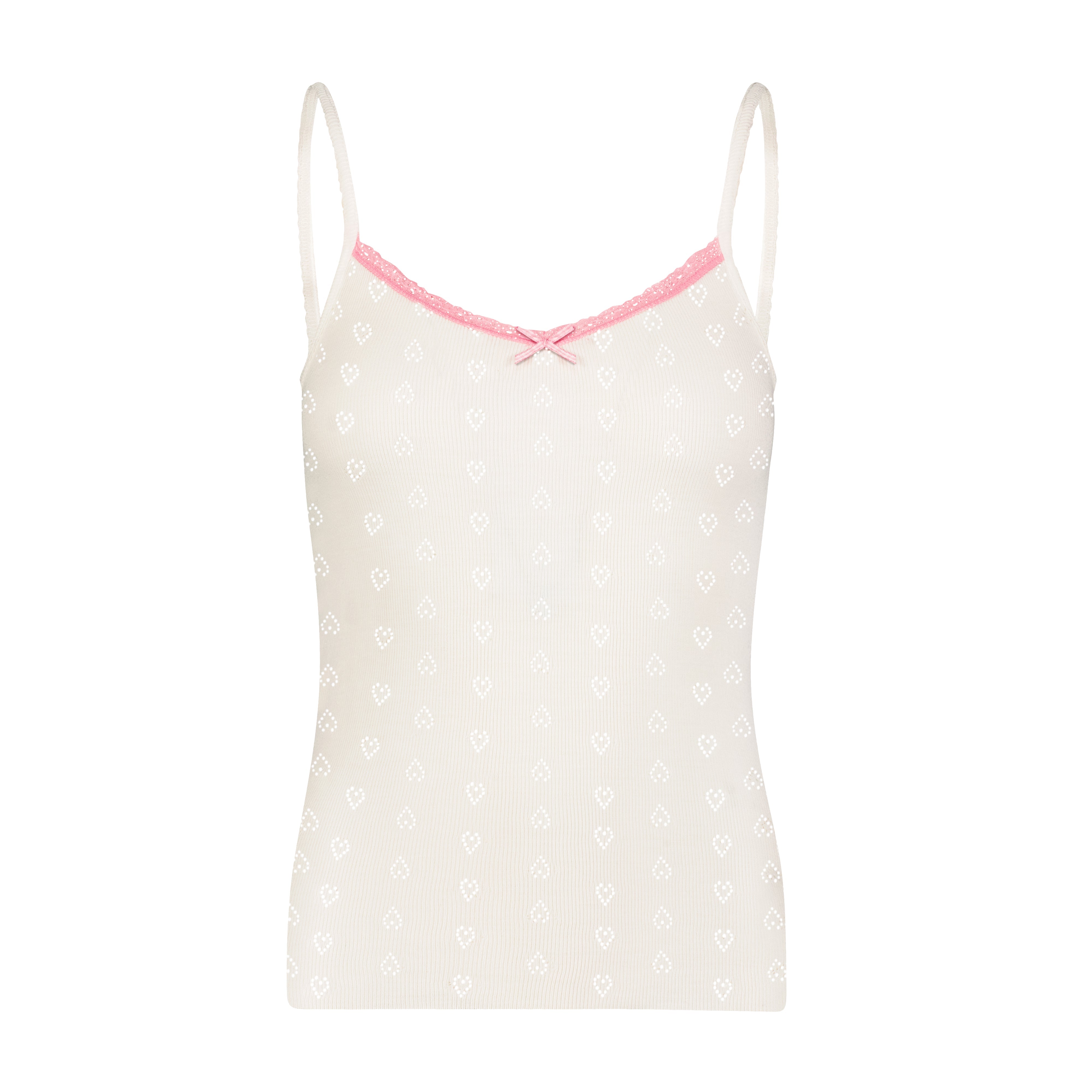 Patti Cami - Ivory Hearts Pointelle