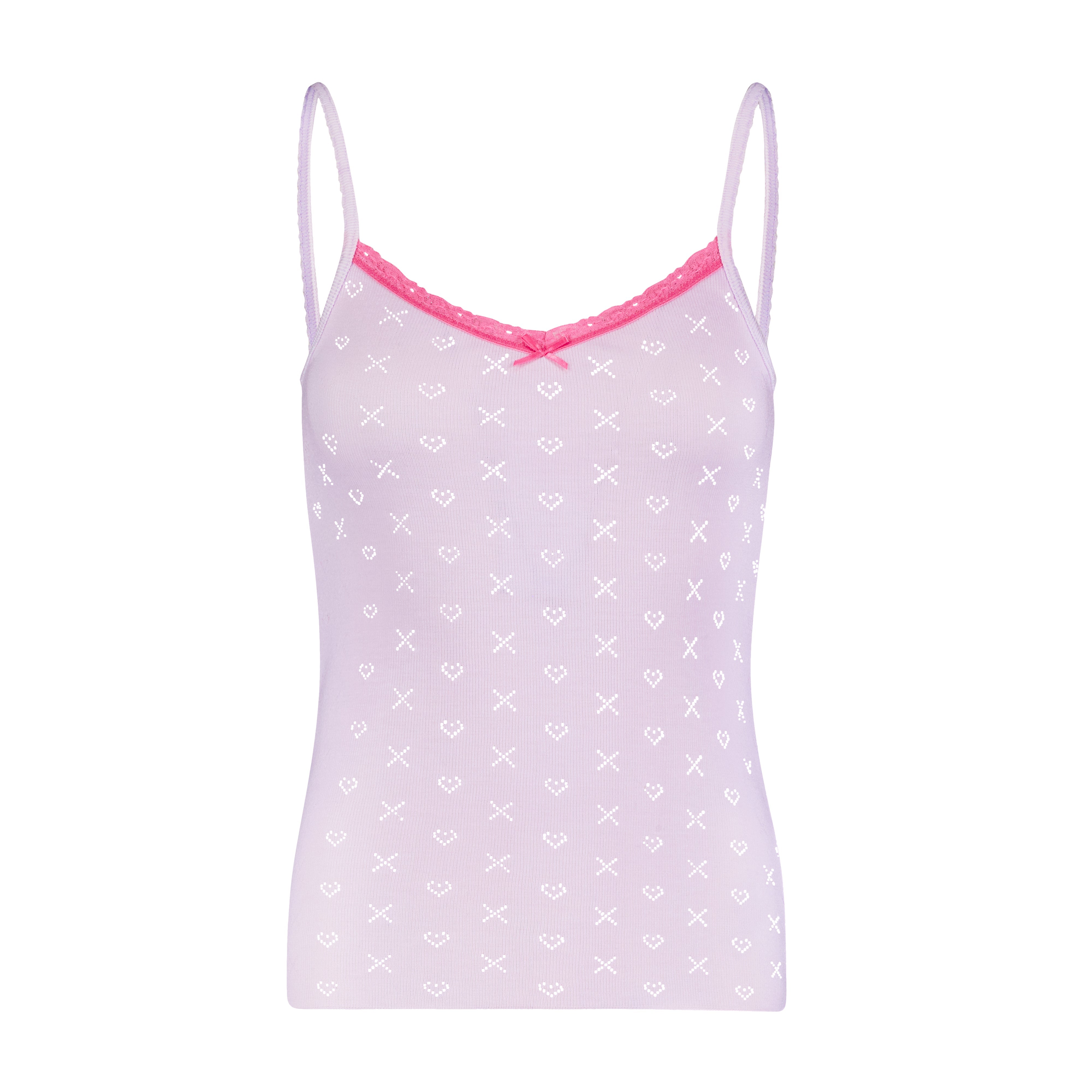 Patti Cami - Lilac Hearts-X Pointelle