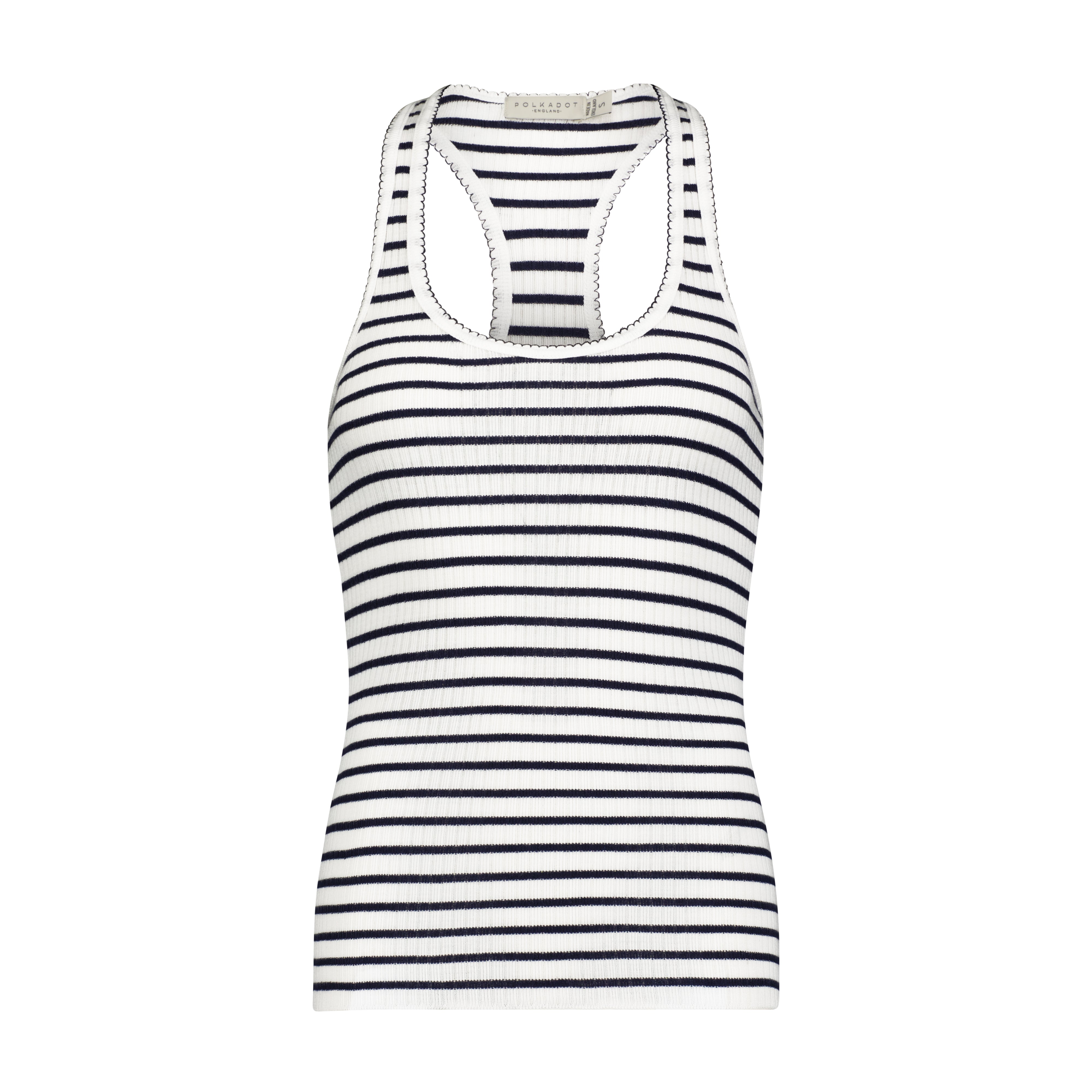 Racer Back Tank - Breton Rib Stripe