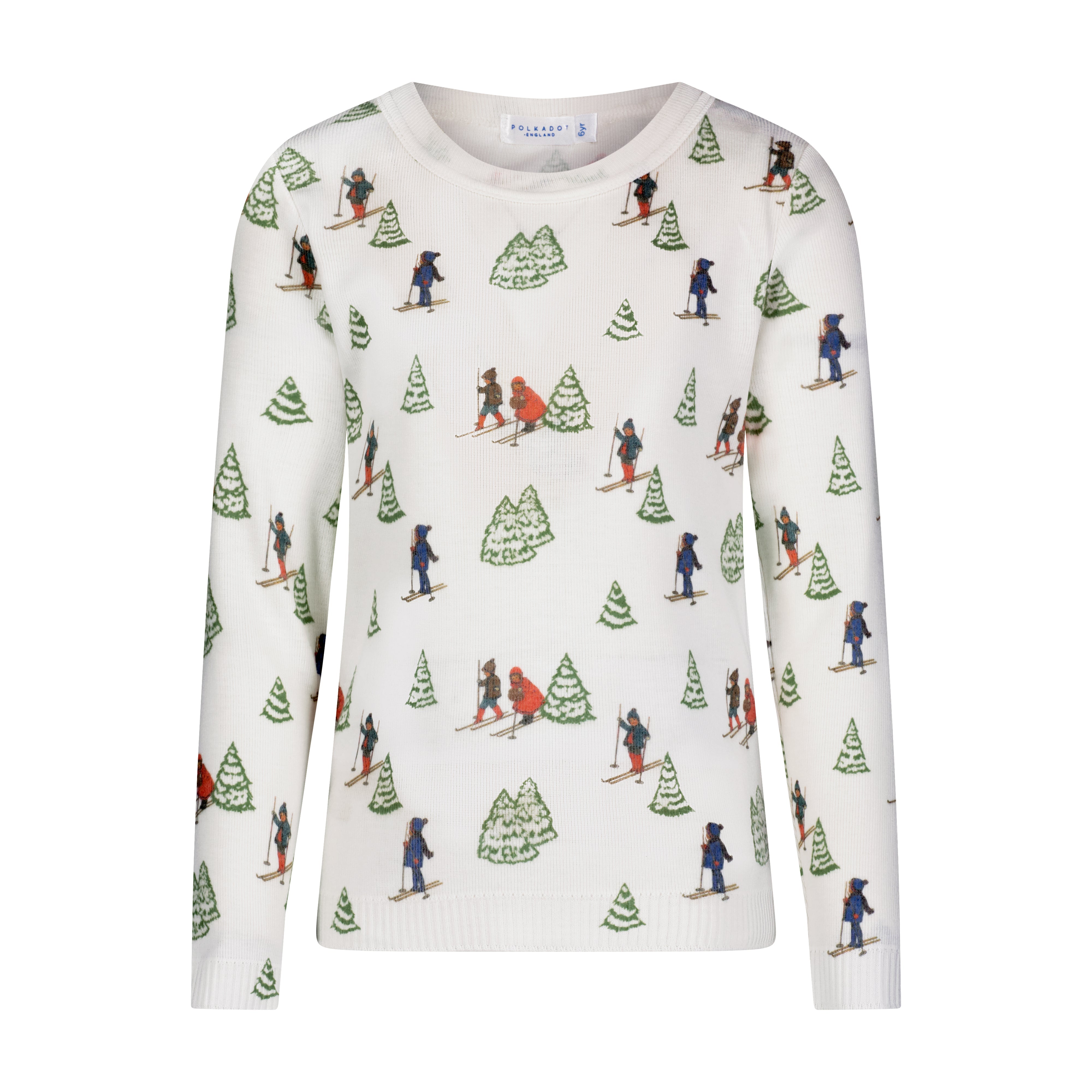 Boys & Baby Set Crew LS & Pant - Vintage Ski Print