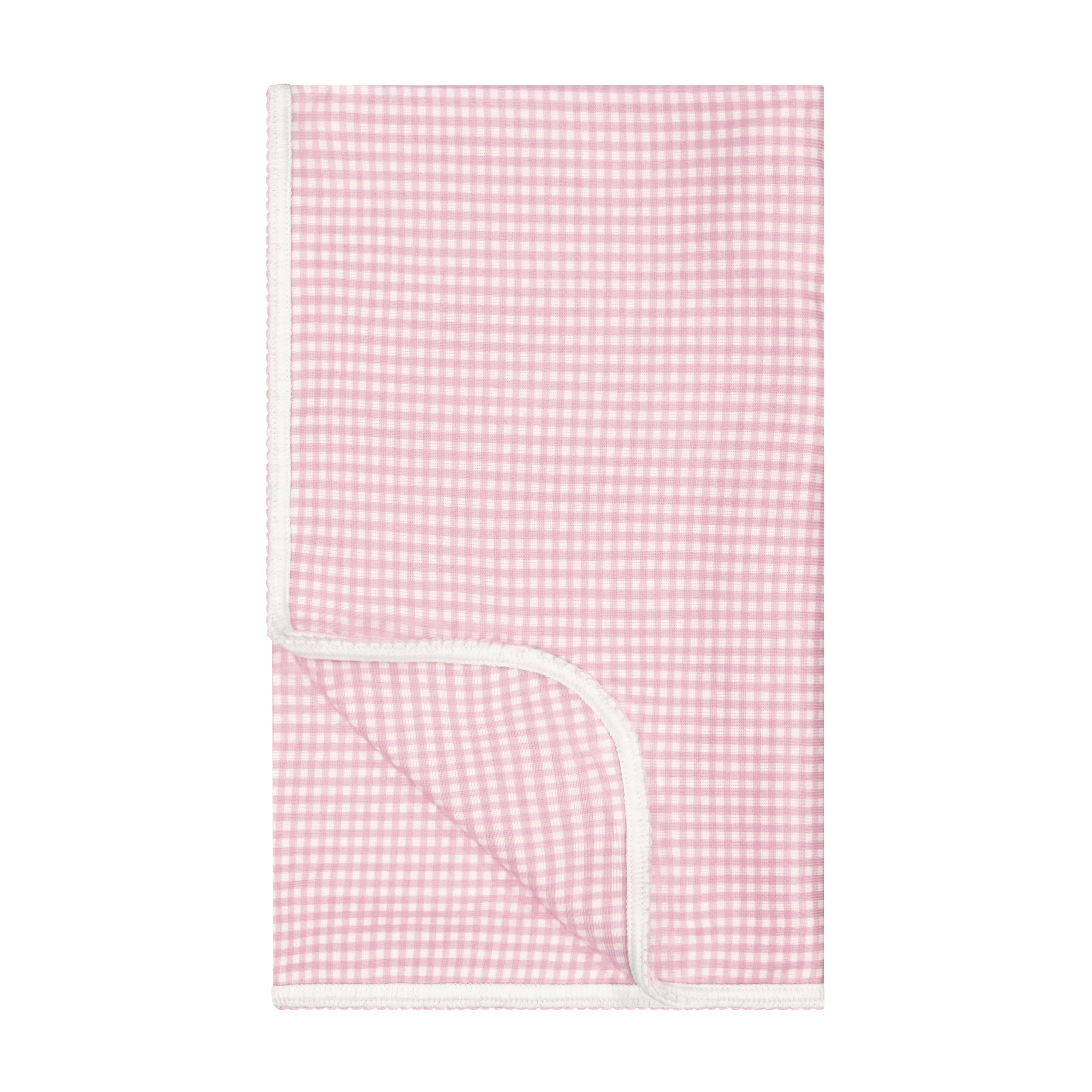 Girls Baby Blanket - Pink Gingham Print