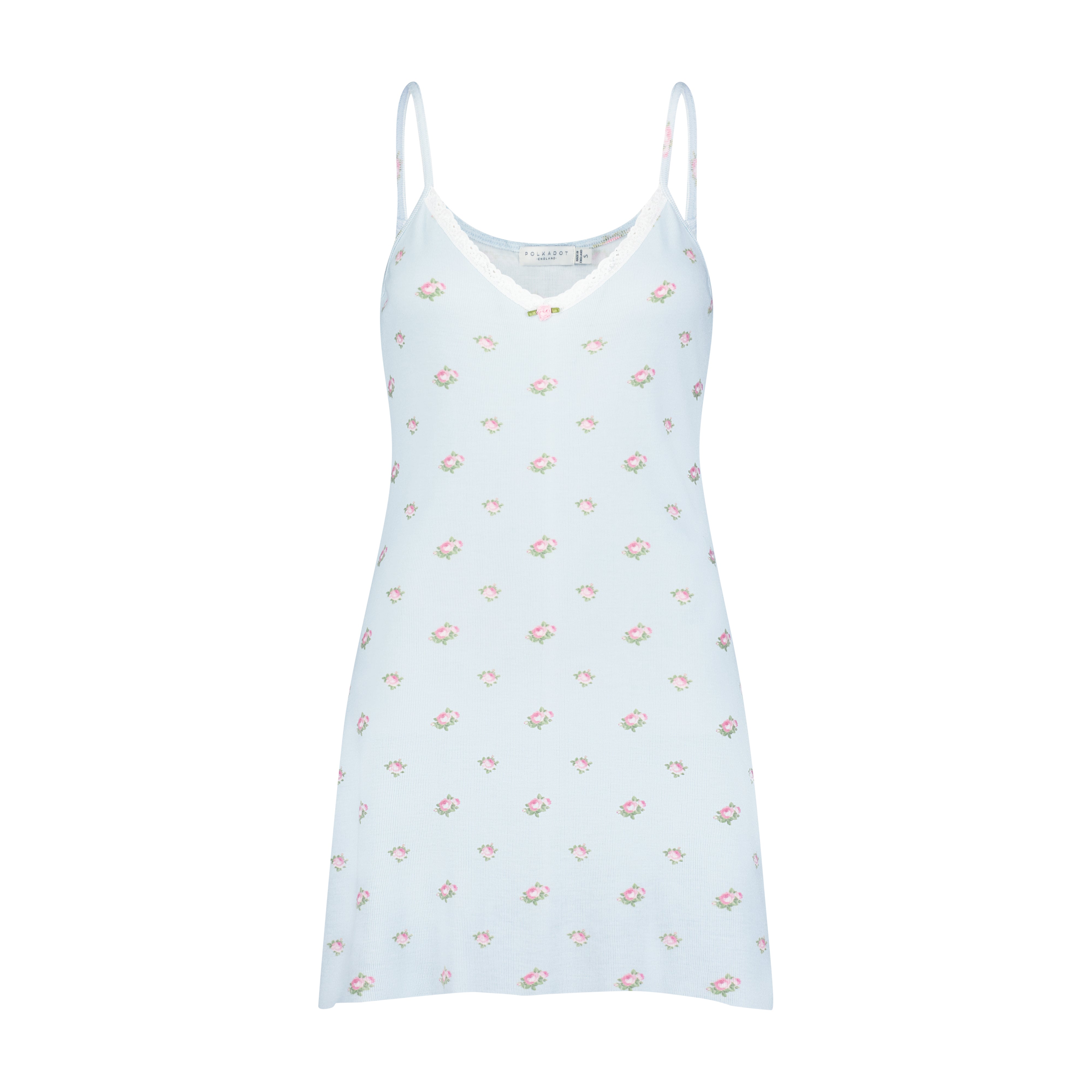 A Line Gown - Blue Ciel Rose Print