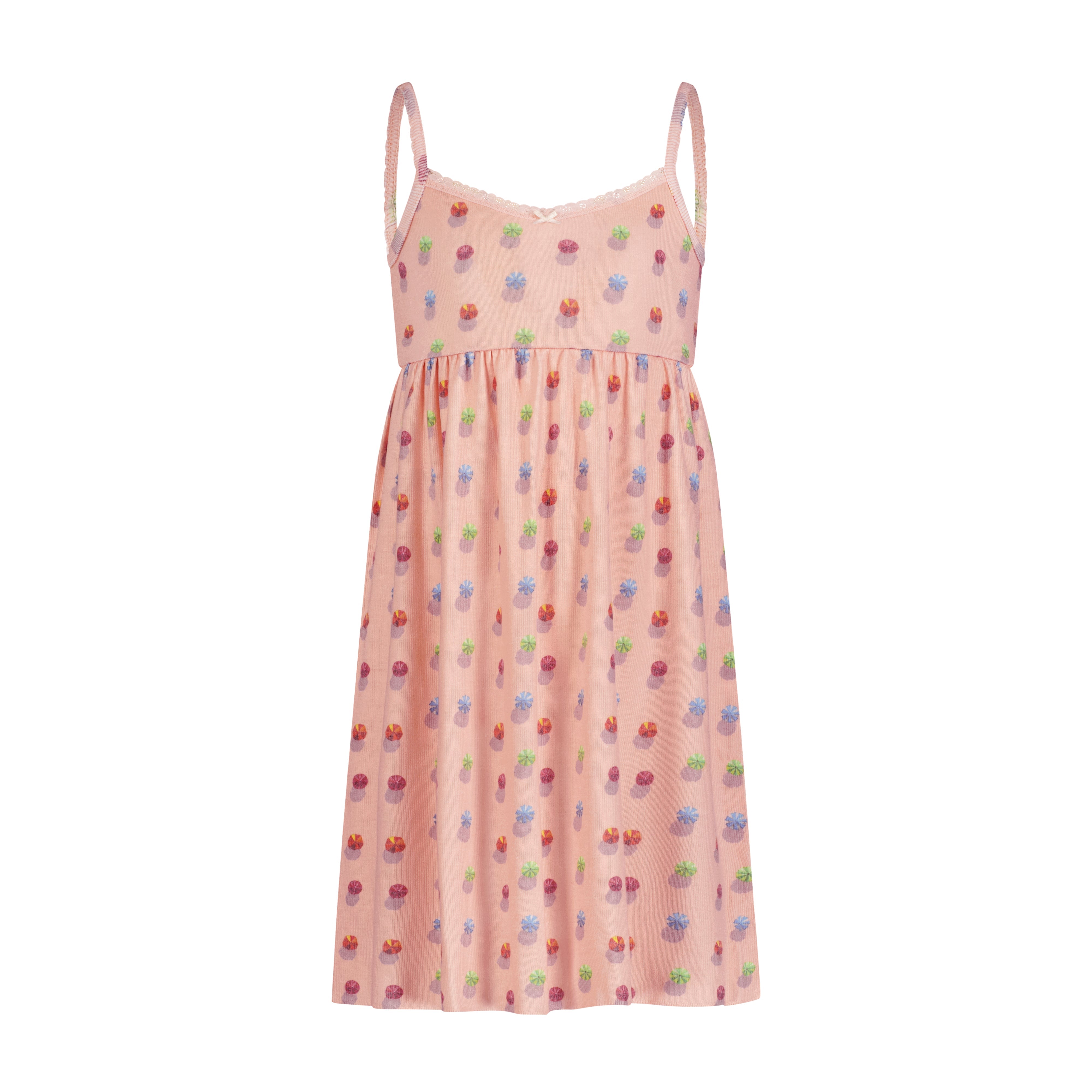 Girls Lee Babydoll Gown - Beach Umbrella Print