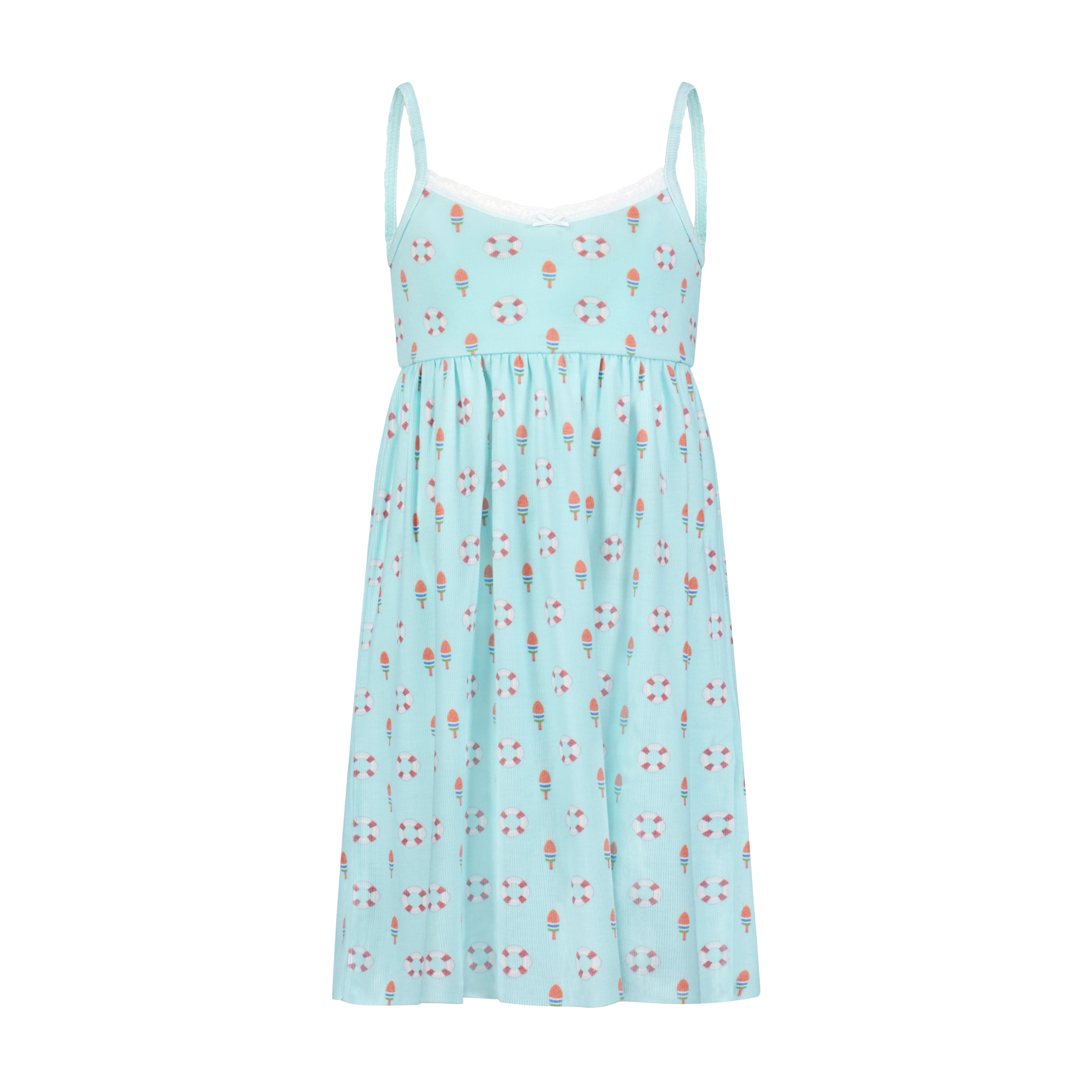Girls Lee Babydoll Gown - Buoy Print