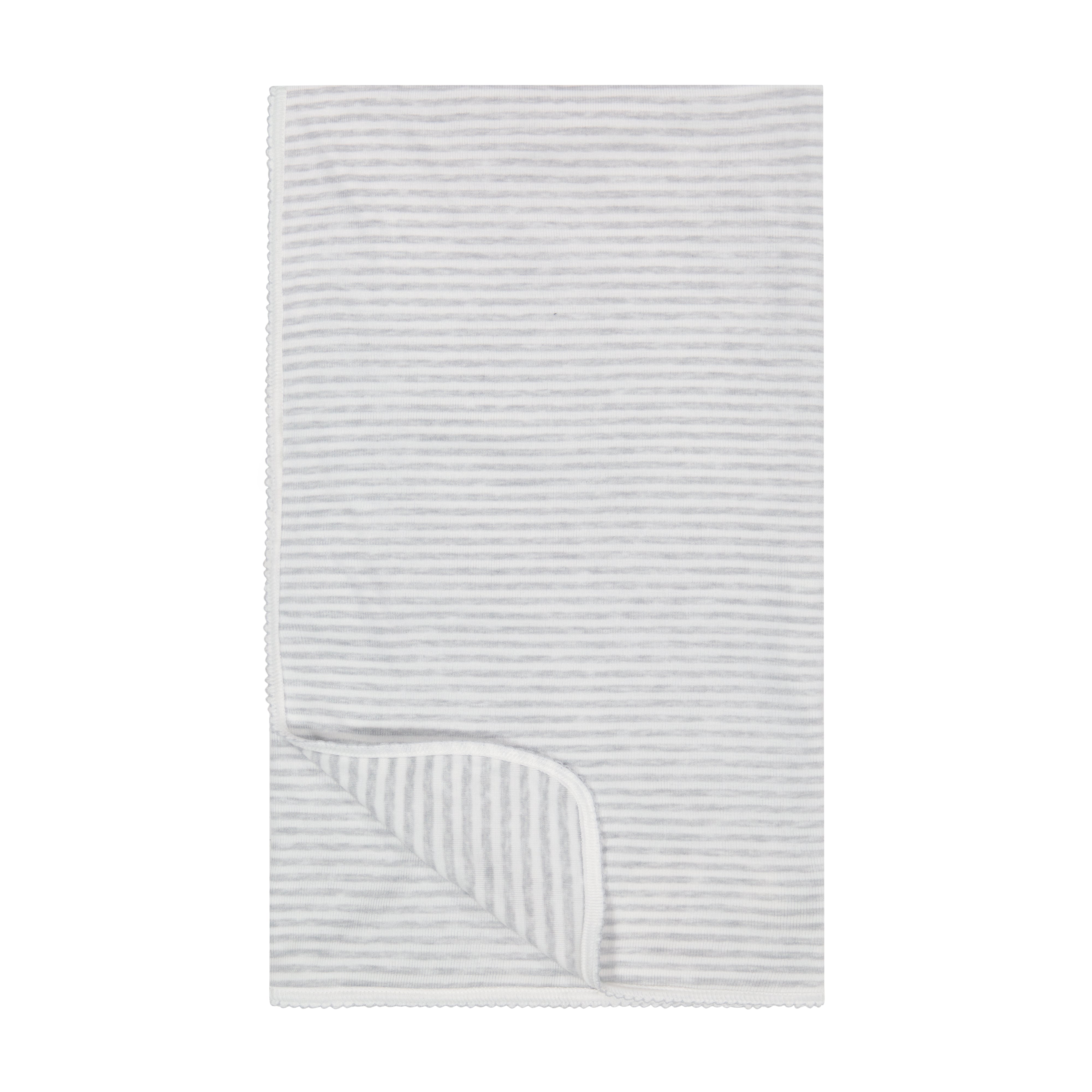 Boys Baby Blanket - Grey Sailor Stripe