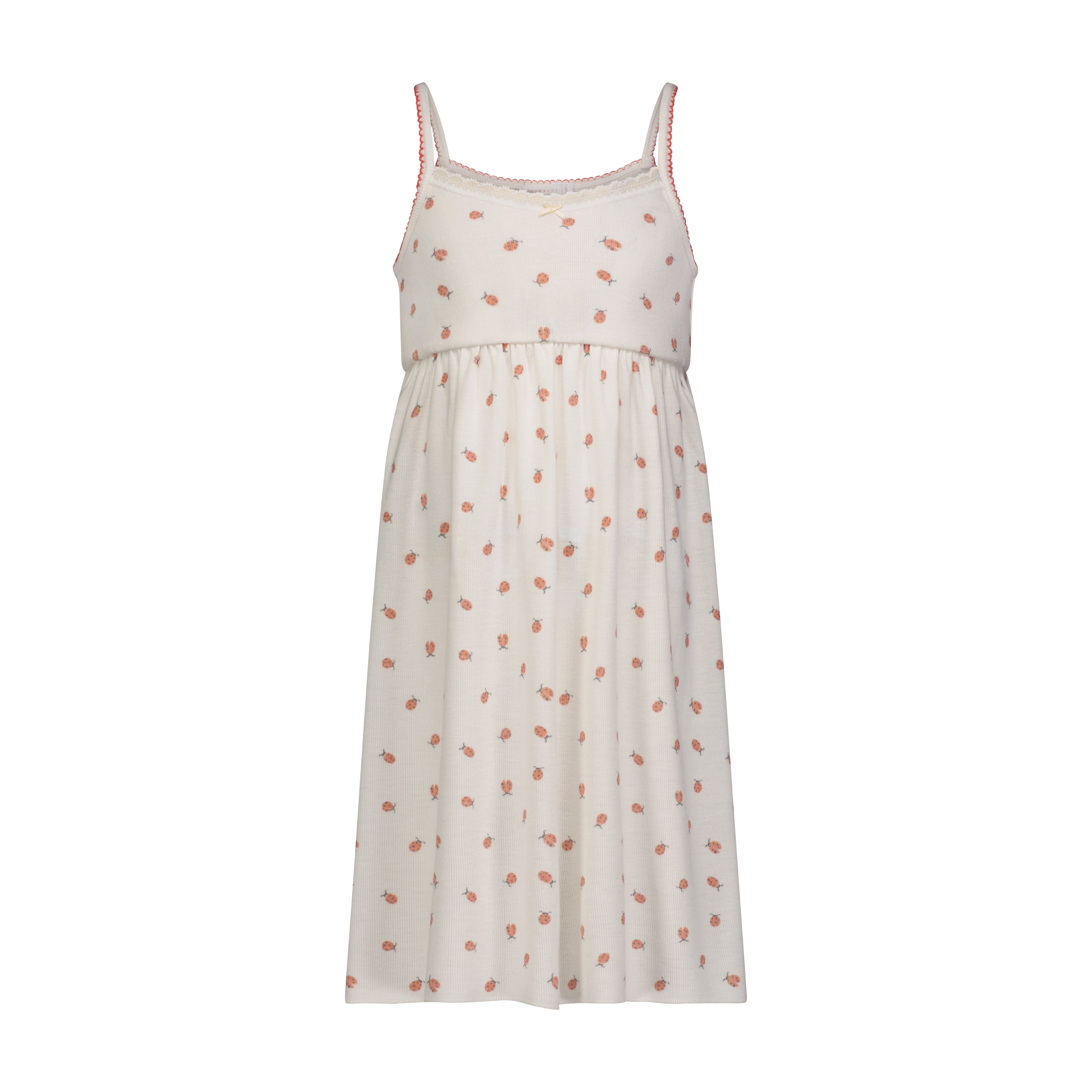 Girls Lee Babydoll Gown - Lucky Ladybug Print