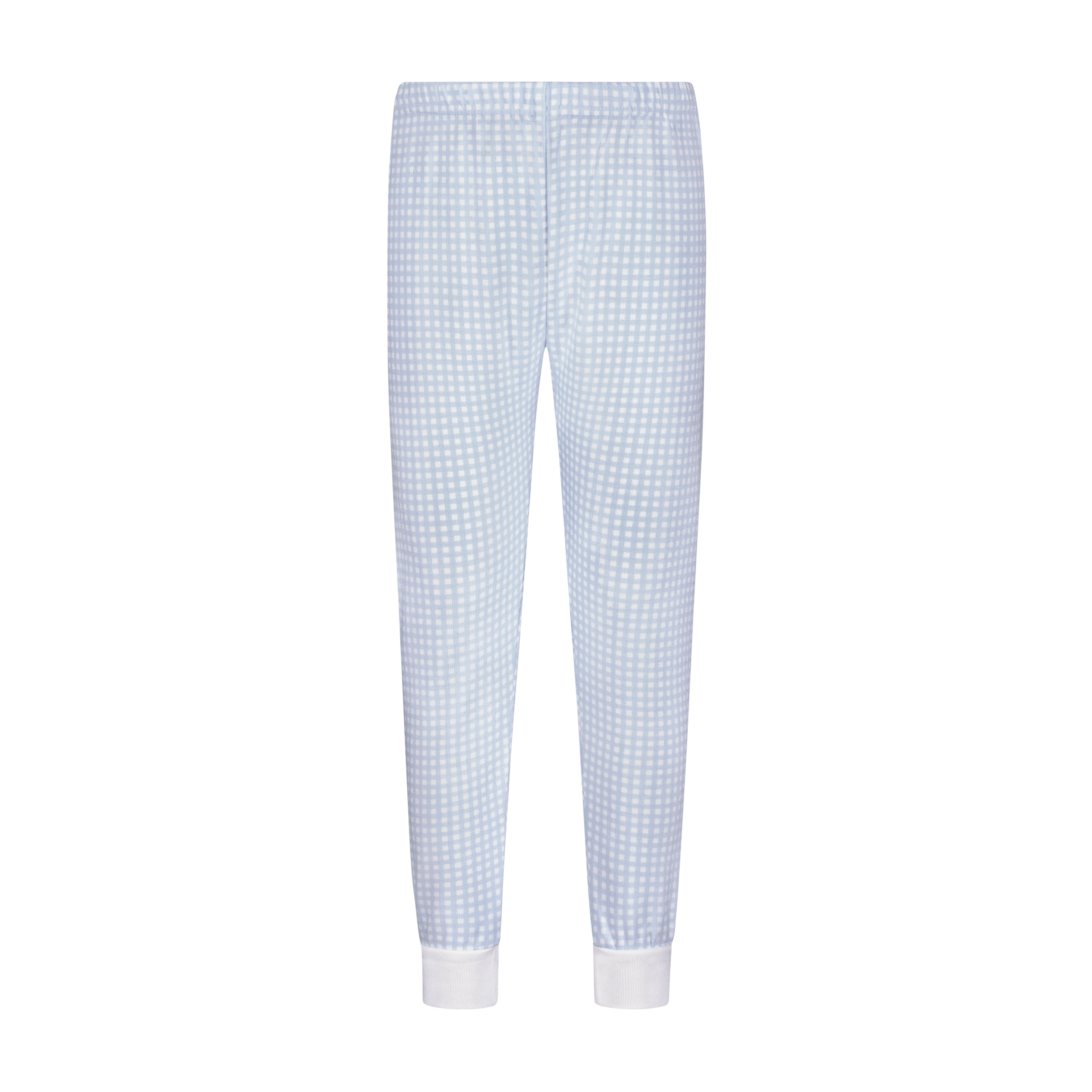 Boys & Baby Set Crew LS & Pant - Blue Gingham Print