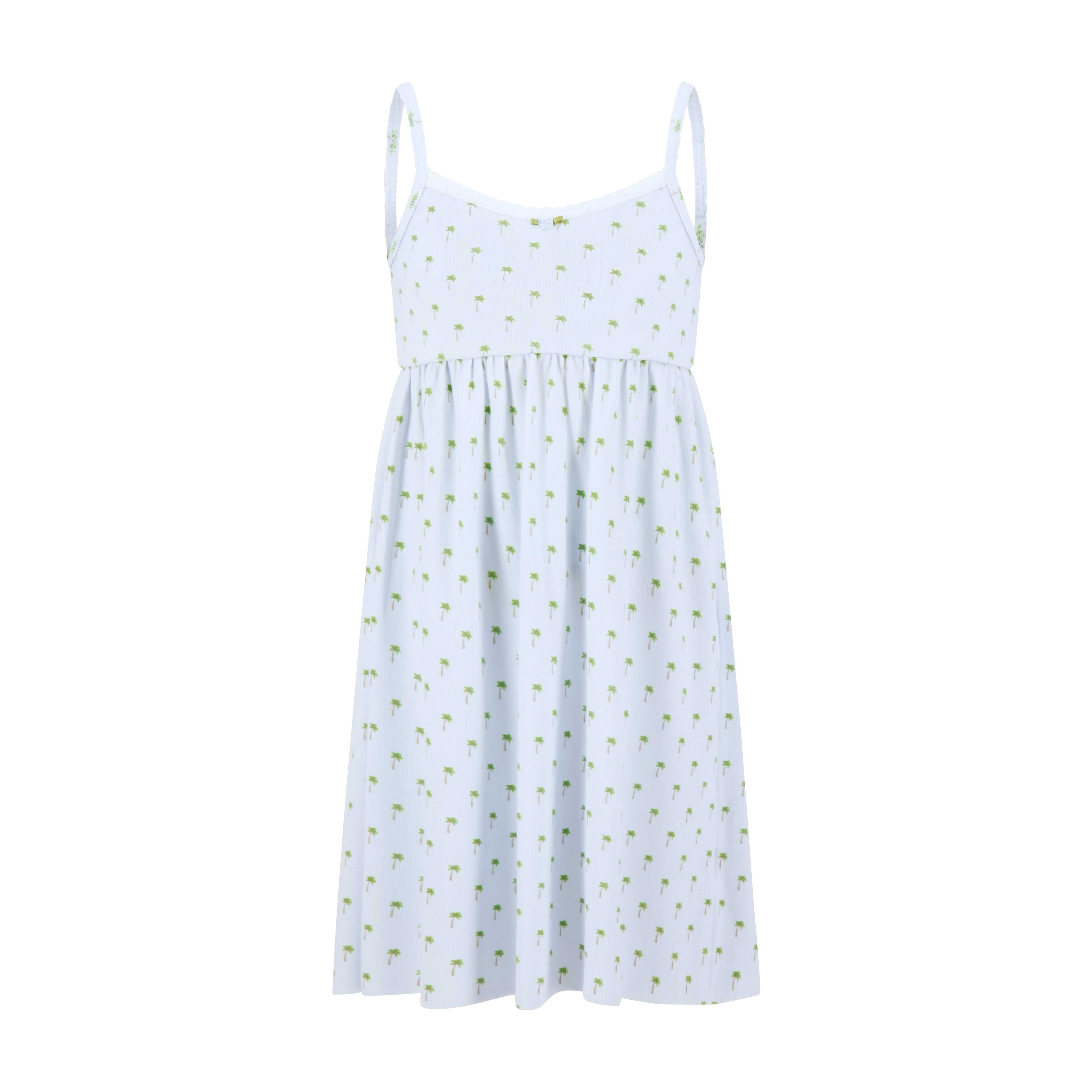 Girls Lee Babydoll Gown - Palm Sky Print