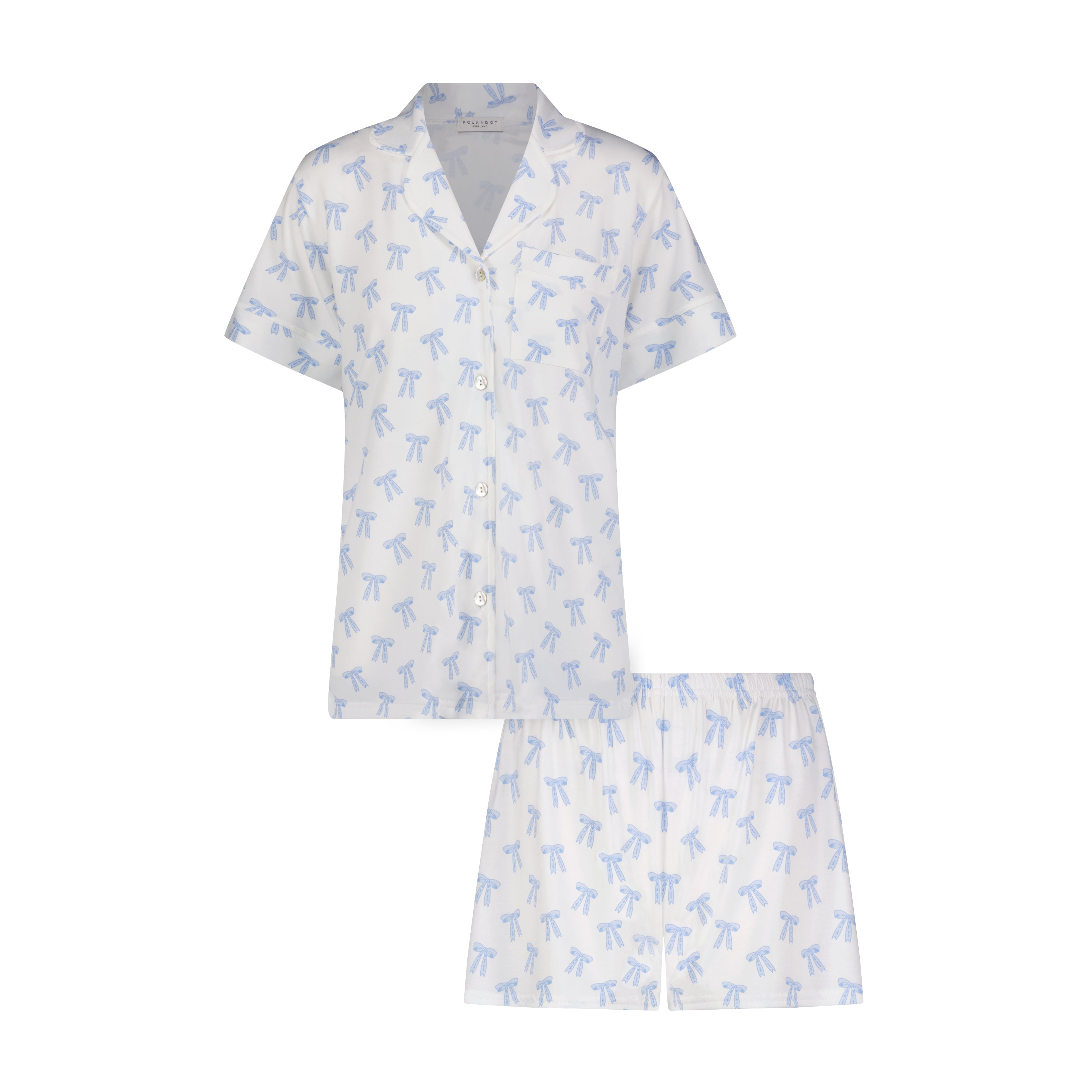 Harry Pajama Set - Blue Forever Love Bow Print