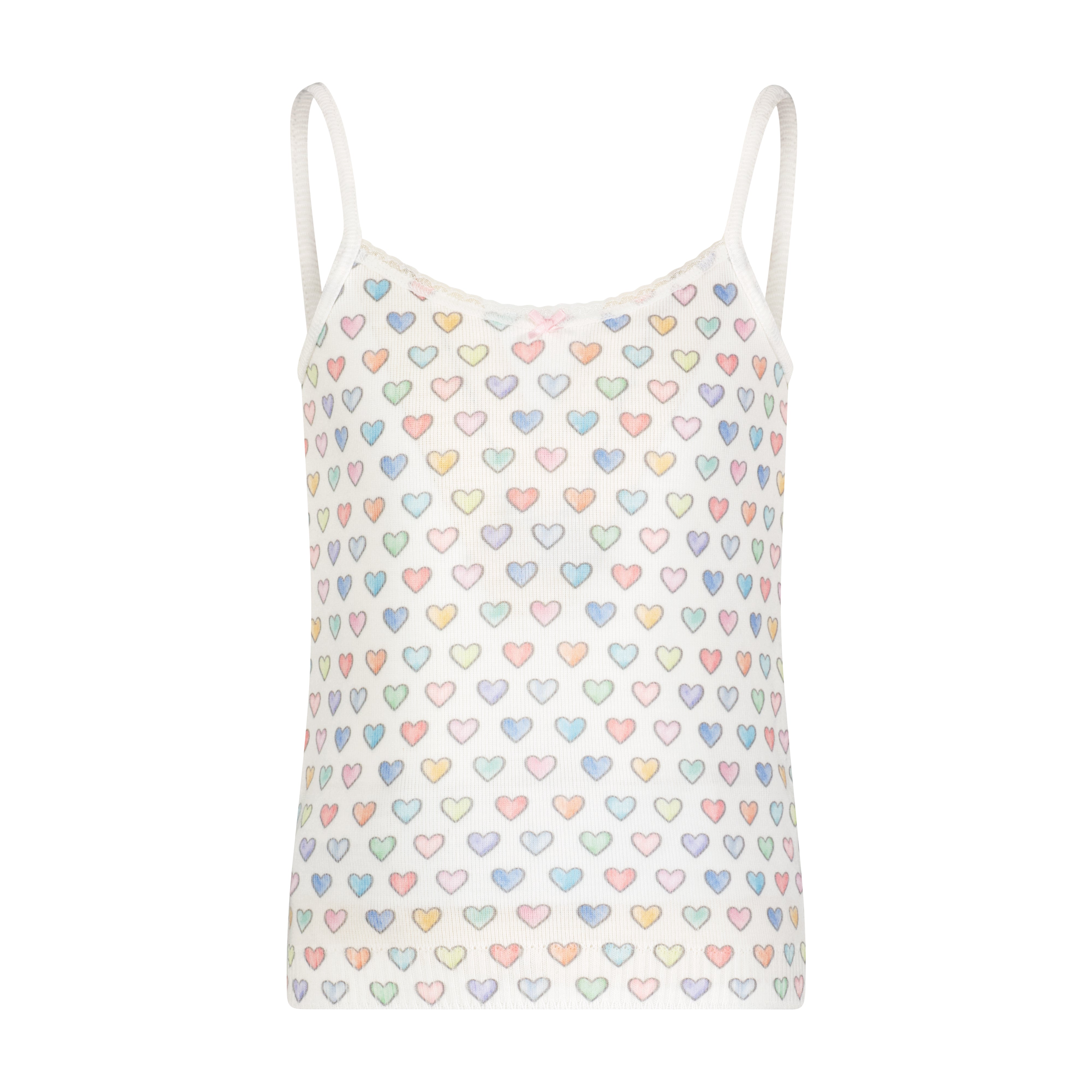 Girls Cami - Rainbow Hearts Print