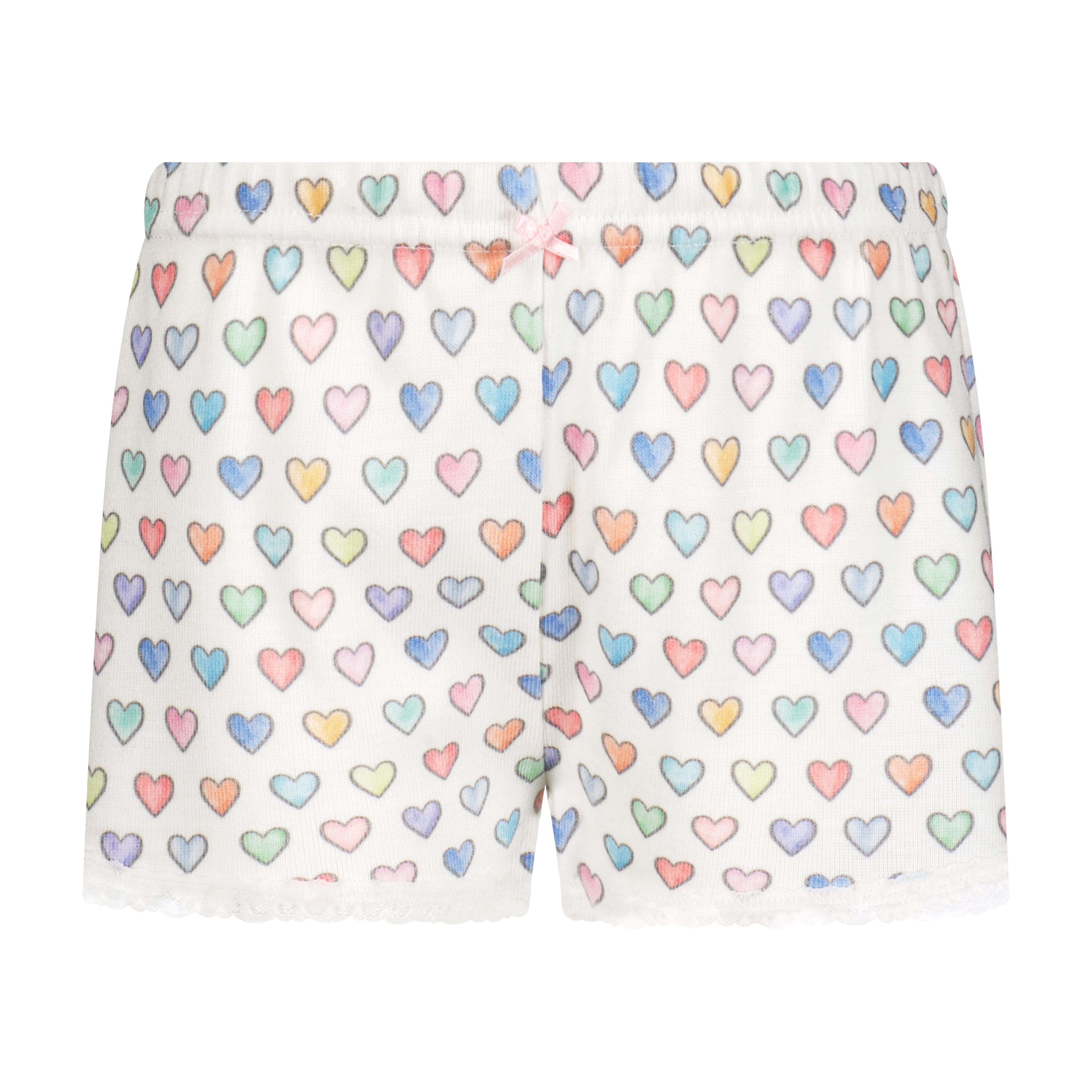 Girls Short - Rainbow Hearts Print