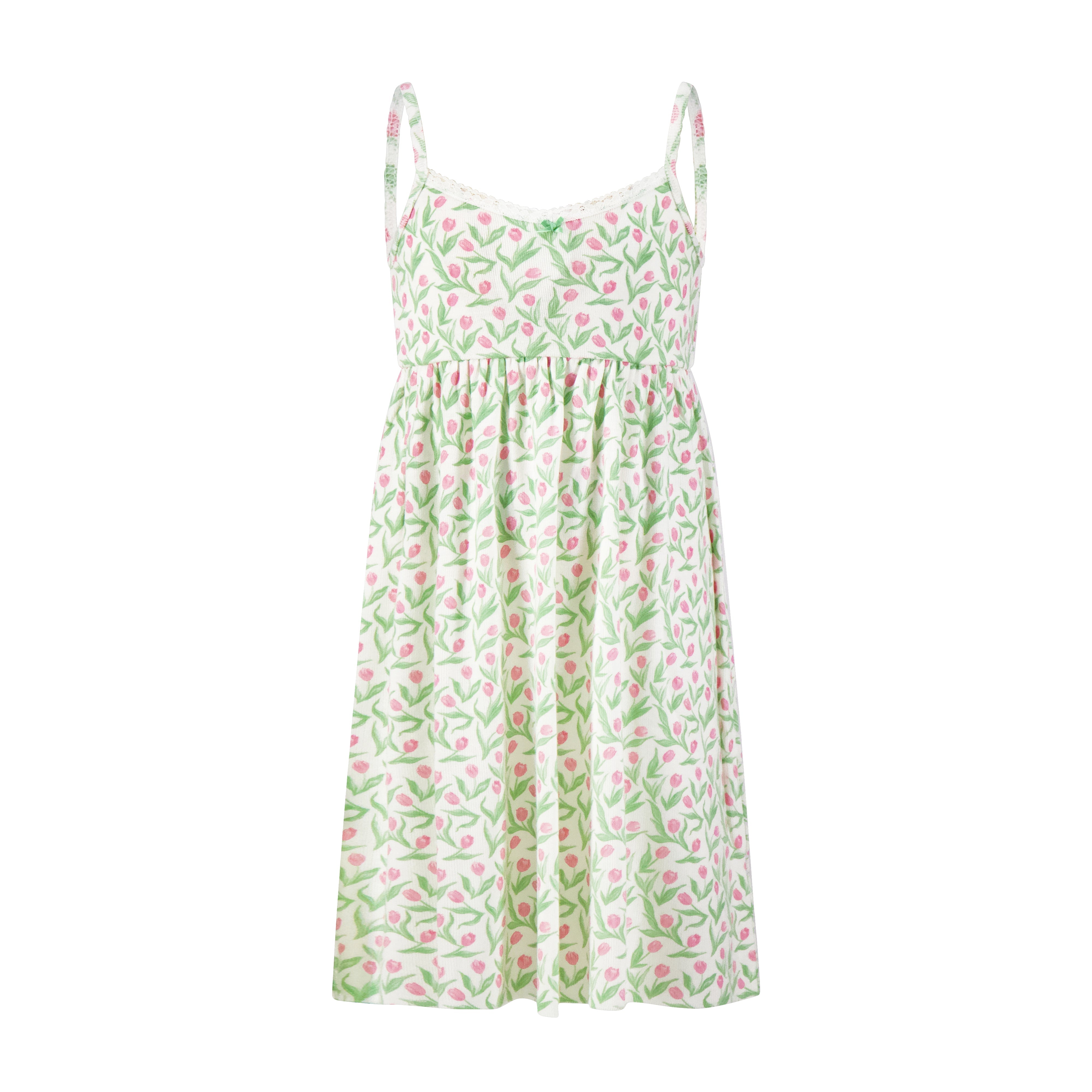 Girls Lee Babydoll Gown - Tulip Print