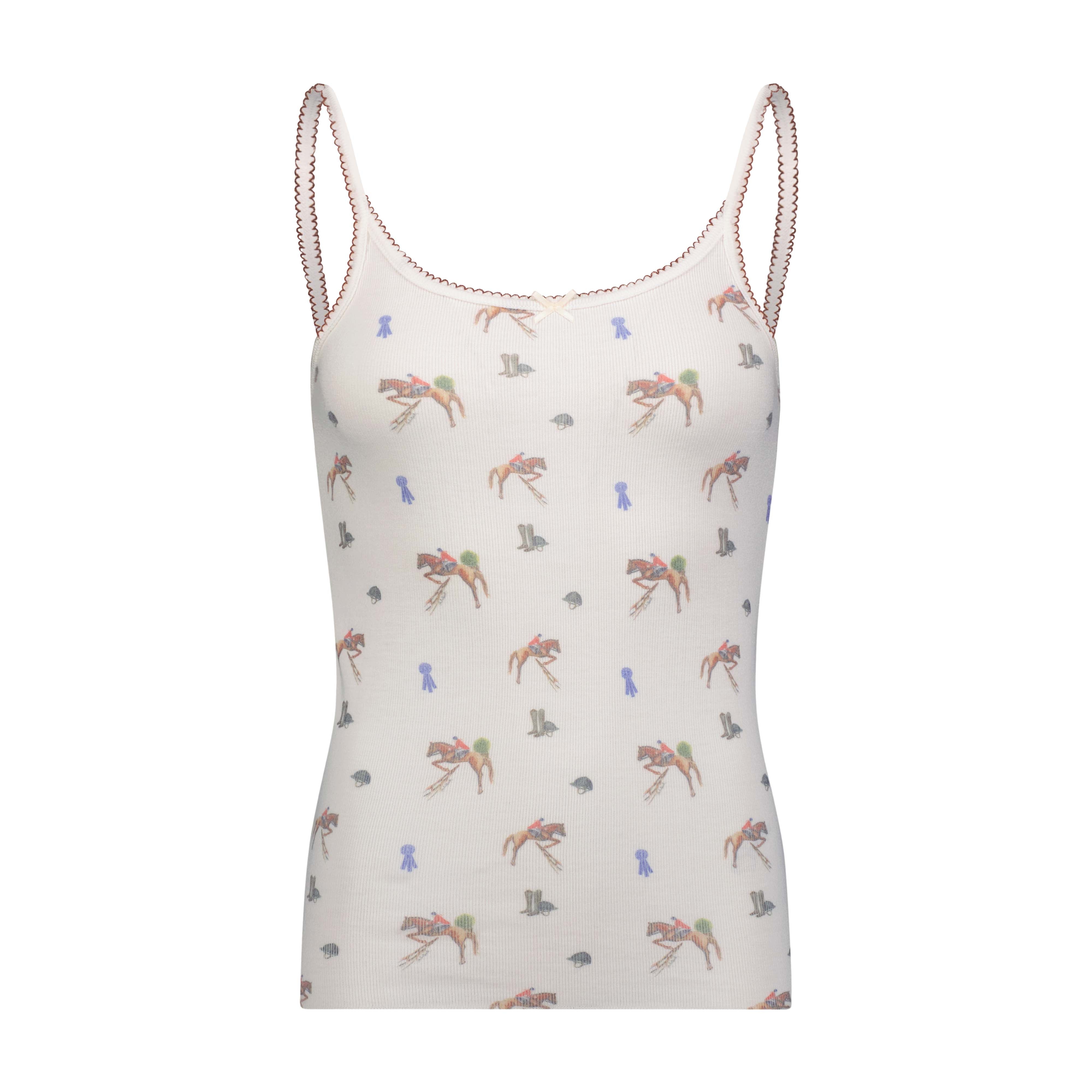Scoop Cami - Vintage Equestrian Print