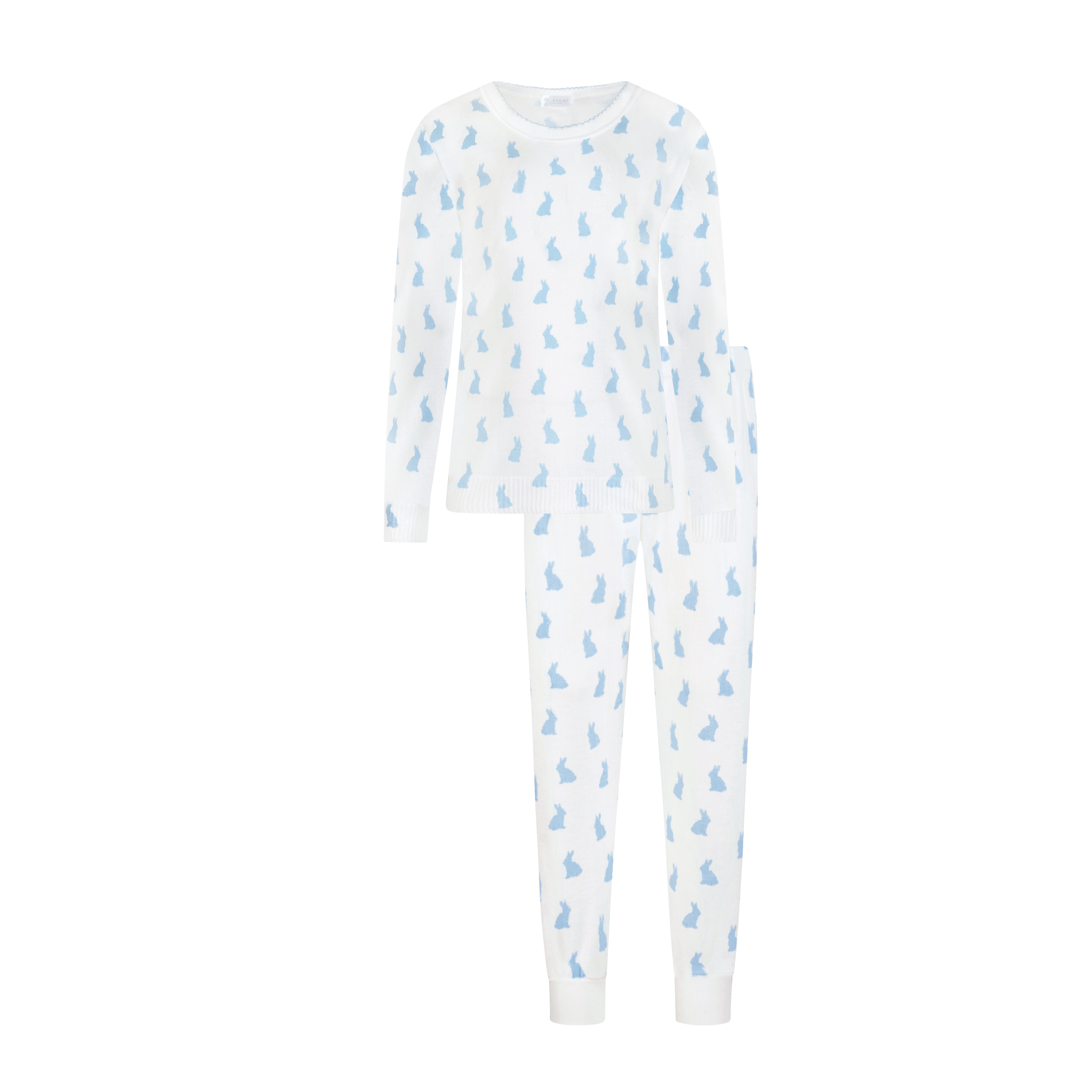 Baby Boys Henry Classic Set Crew LS & Pant -Blue Bunny Print