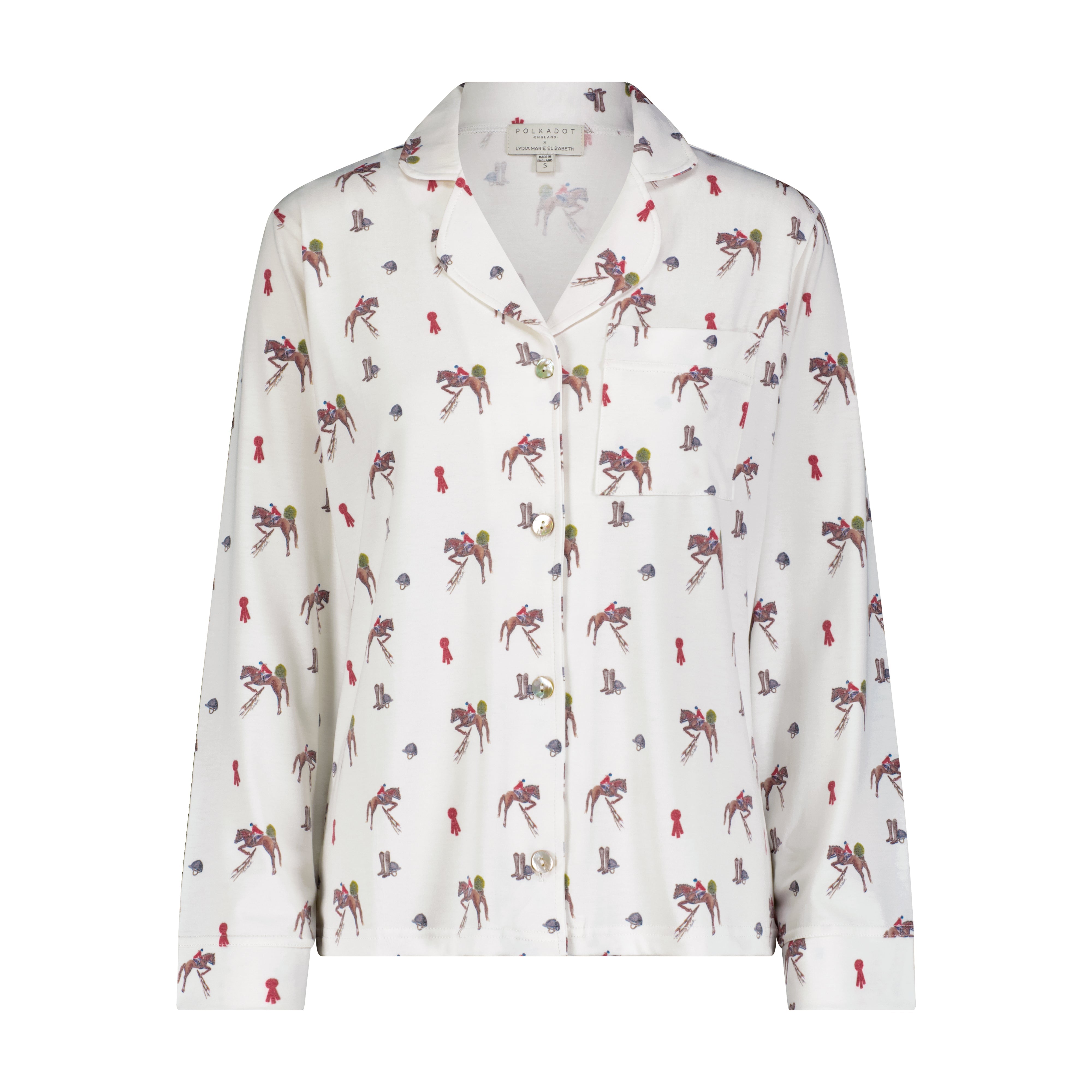 Charley Pajama Set - Vintage Equestrian Print