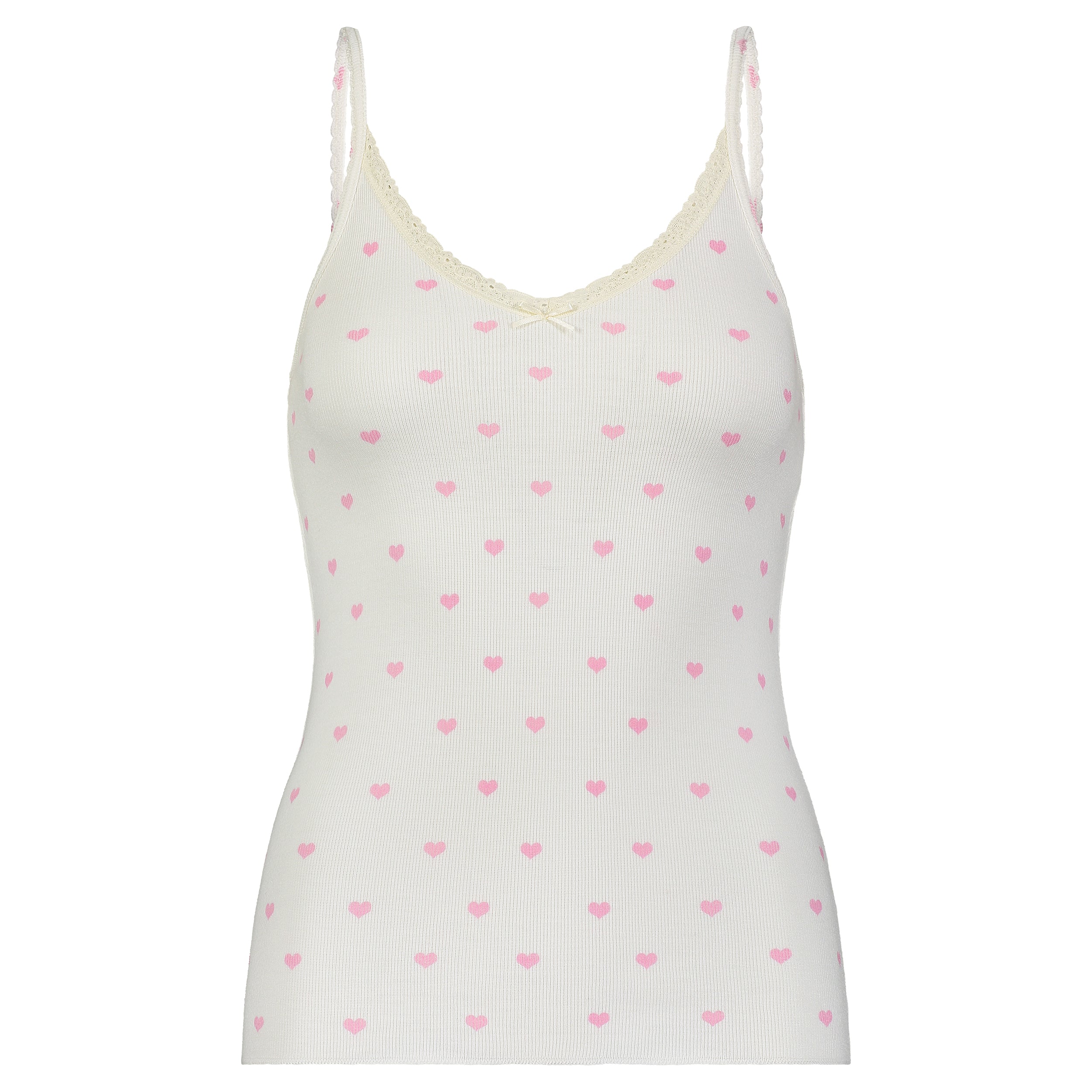 Patti Cami - Pink Hearts Print