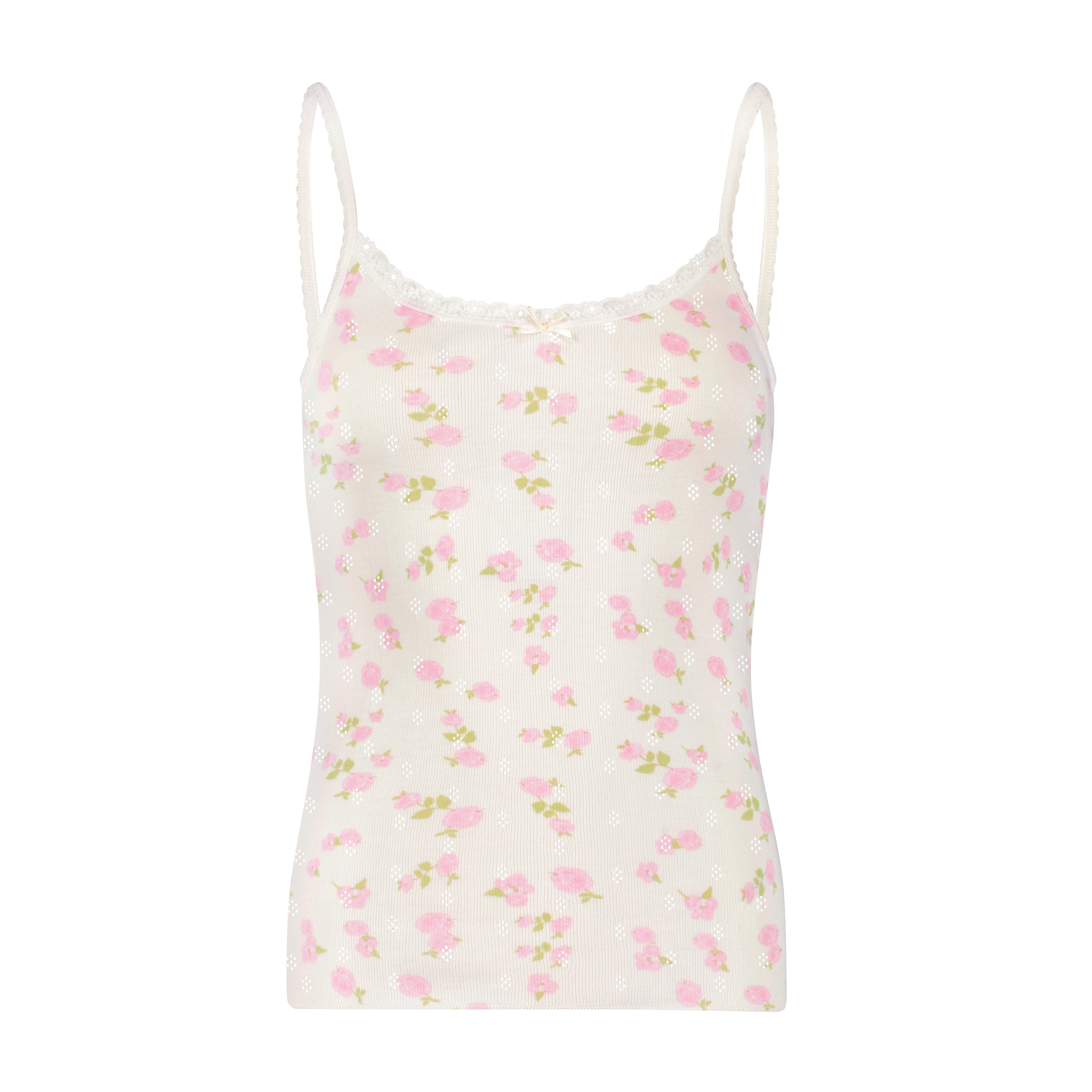 Patti Cami - Pink Garden Pointelle