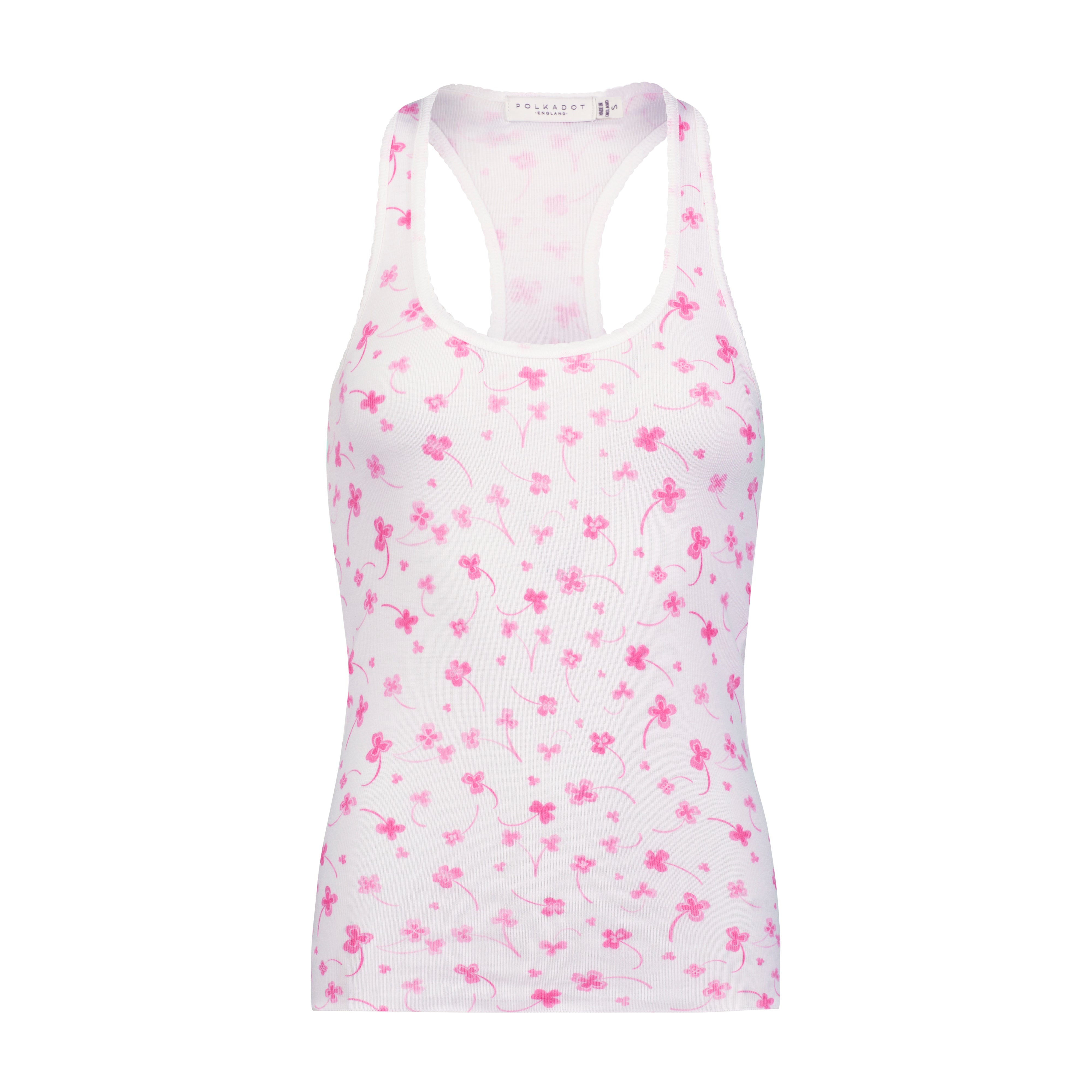 SET Racer Back Tank & Short Mid Rise - Pink Clover Print