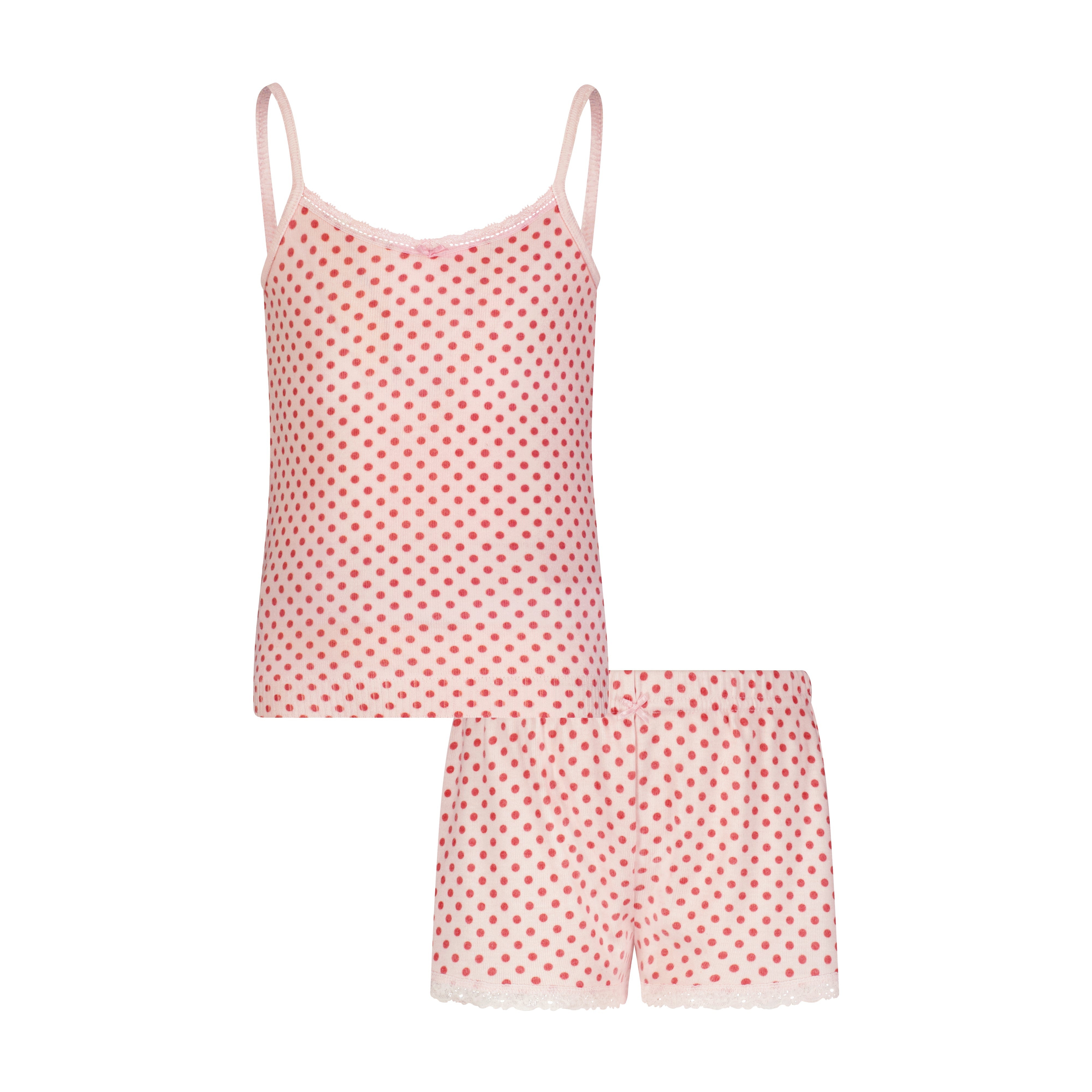 Girls Set Cami & Short - Red Dot Print
