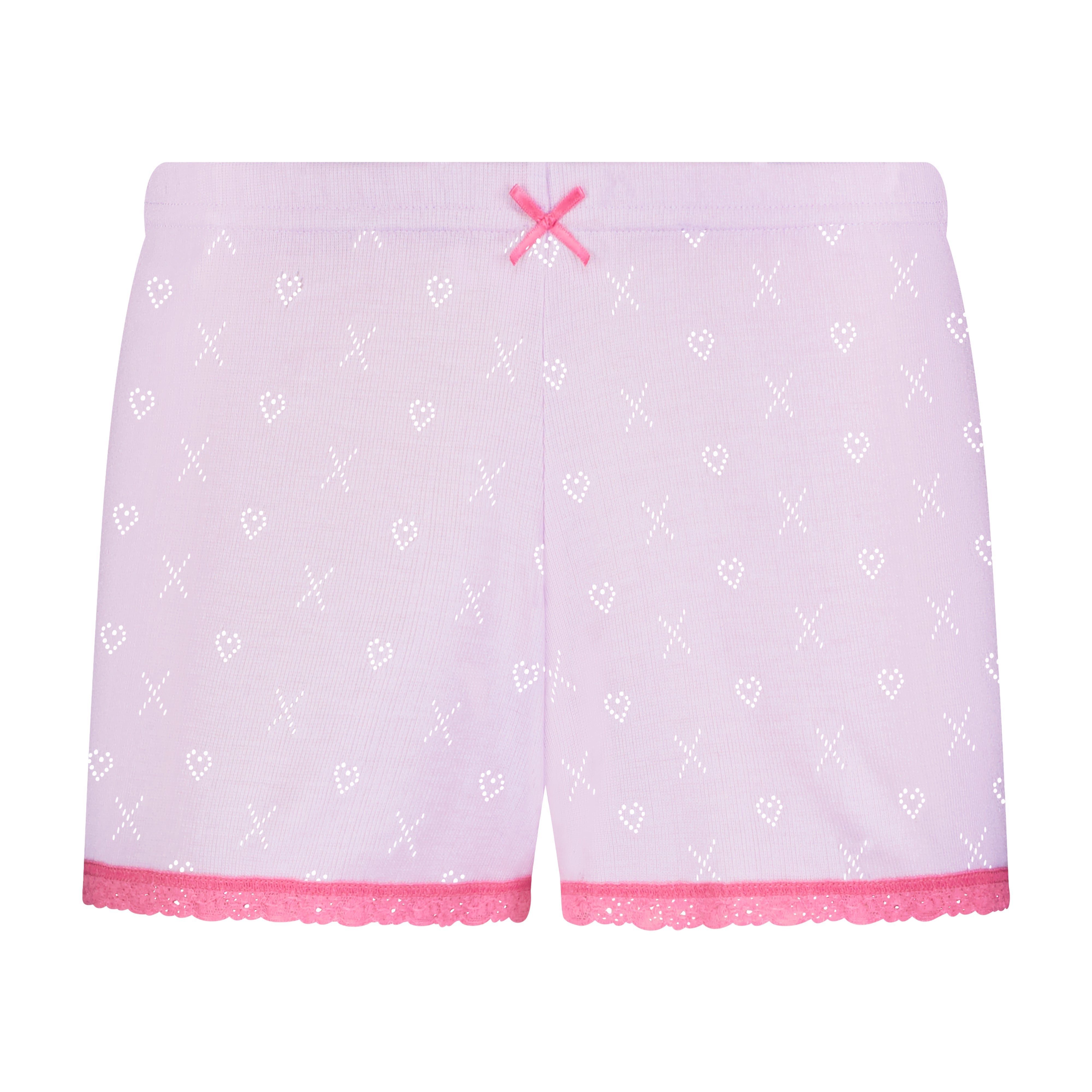 Short Mid Rise - Lilac Hearts-X Pointelle