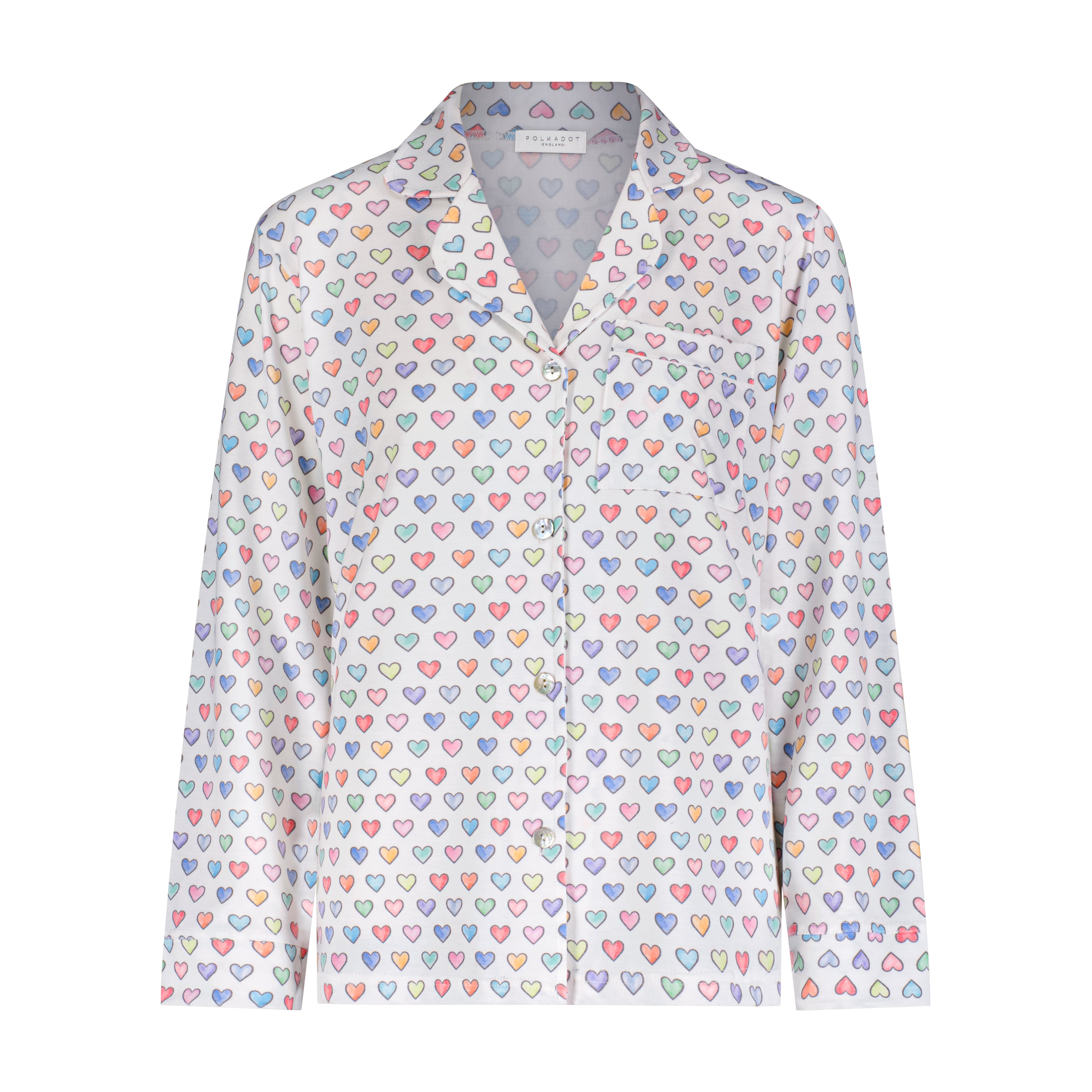 Charley Pajama Set - Rainbow Hearts Print
