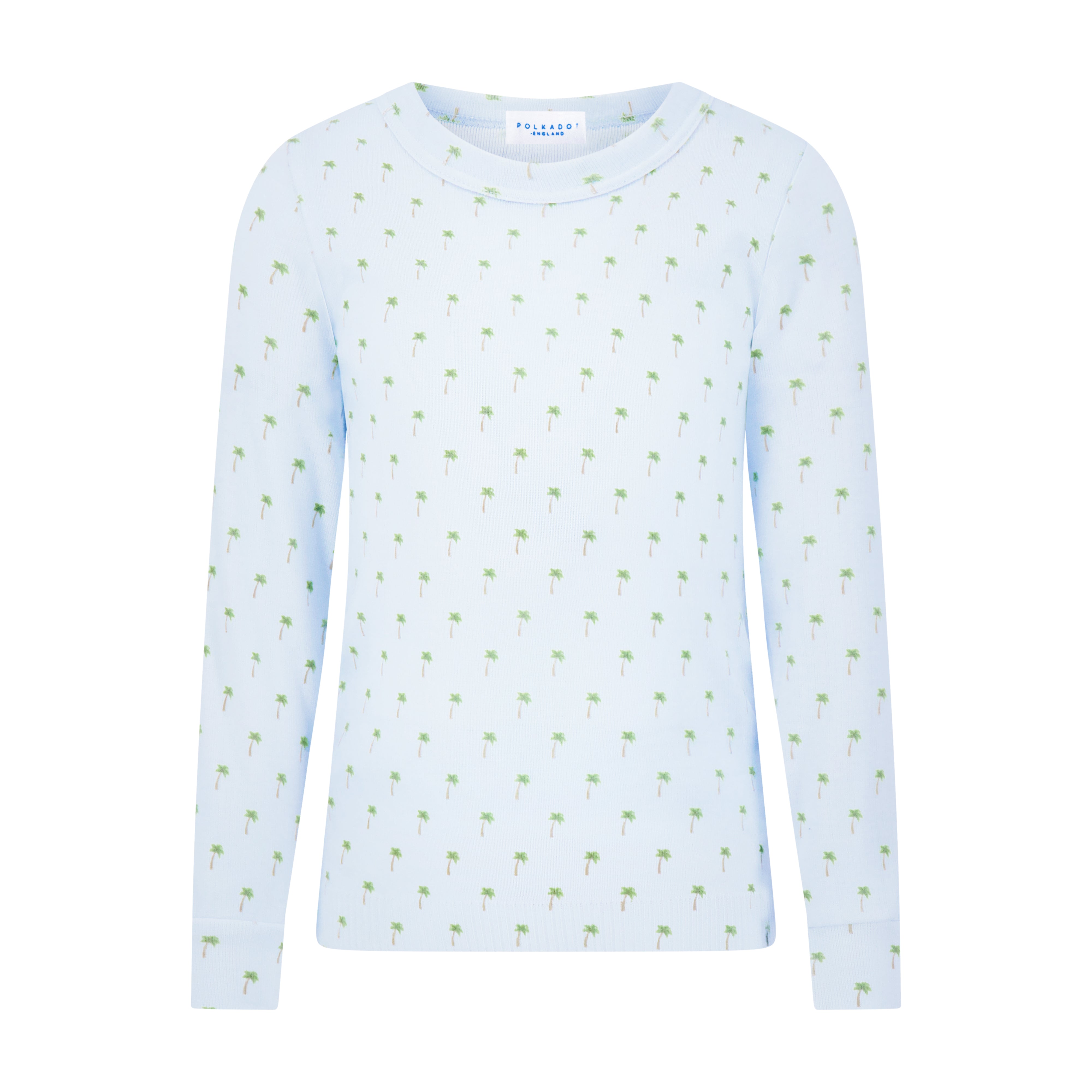 Boy & Baby Crew Long Sleeve - Palm Sky Print