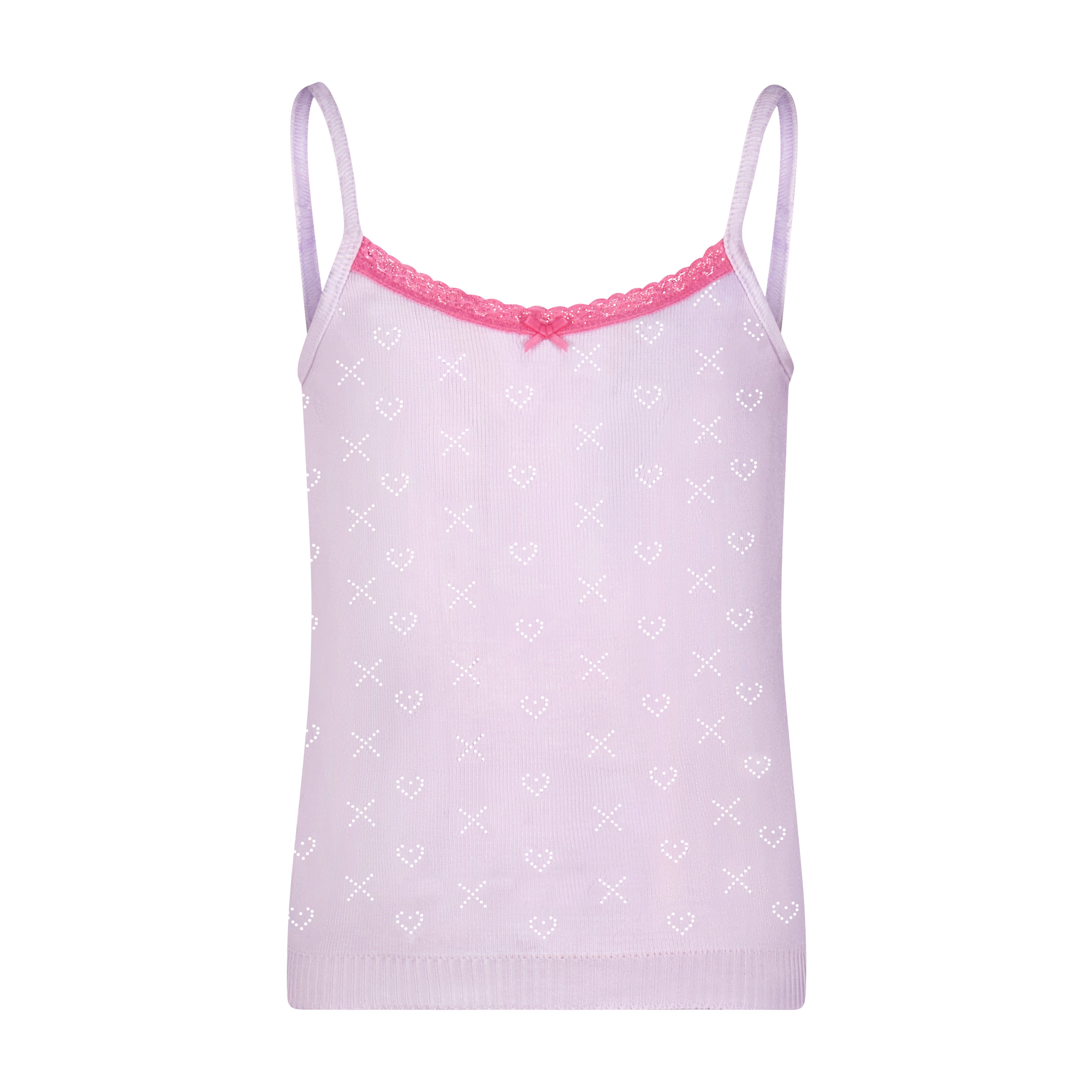 Girls Cami - Lilac Hearts-X Pointelle