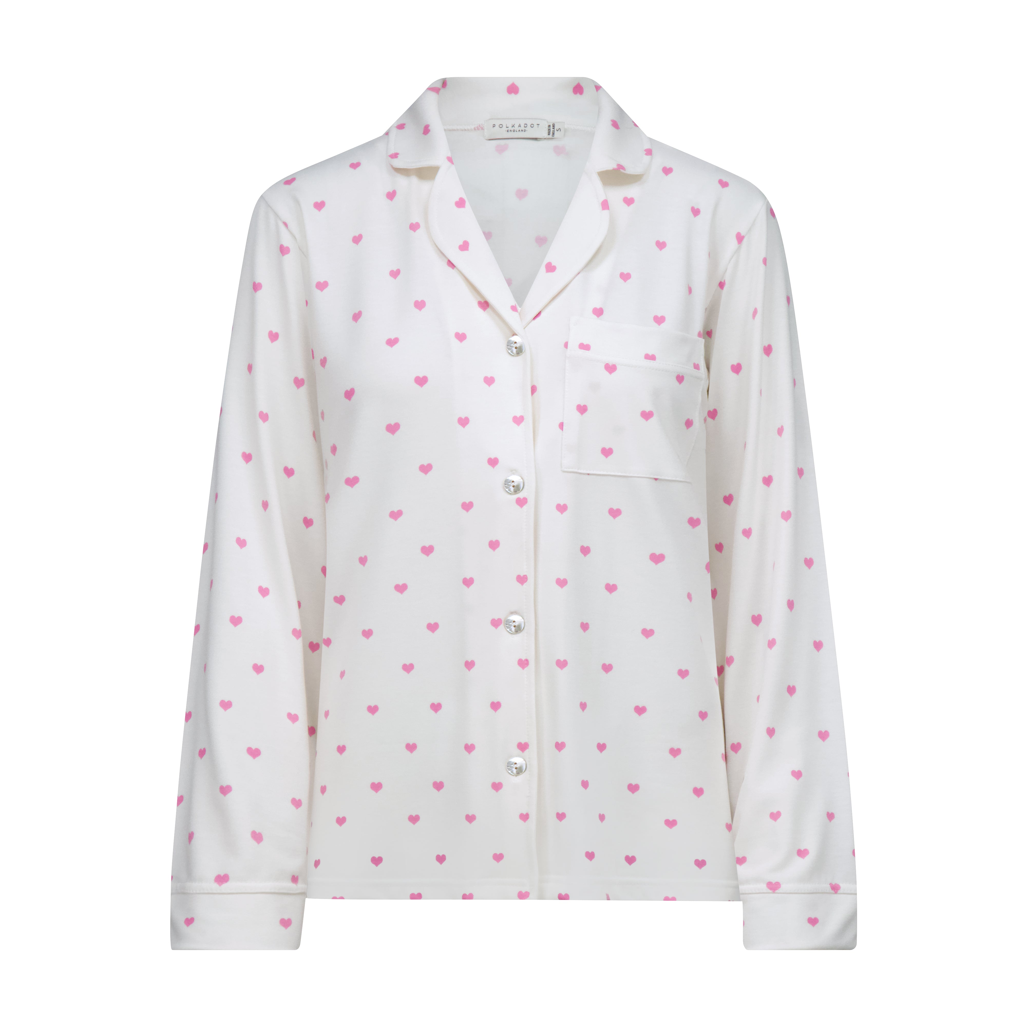 Charley Pajama Set - Pink Hearts Print