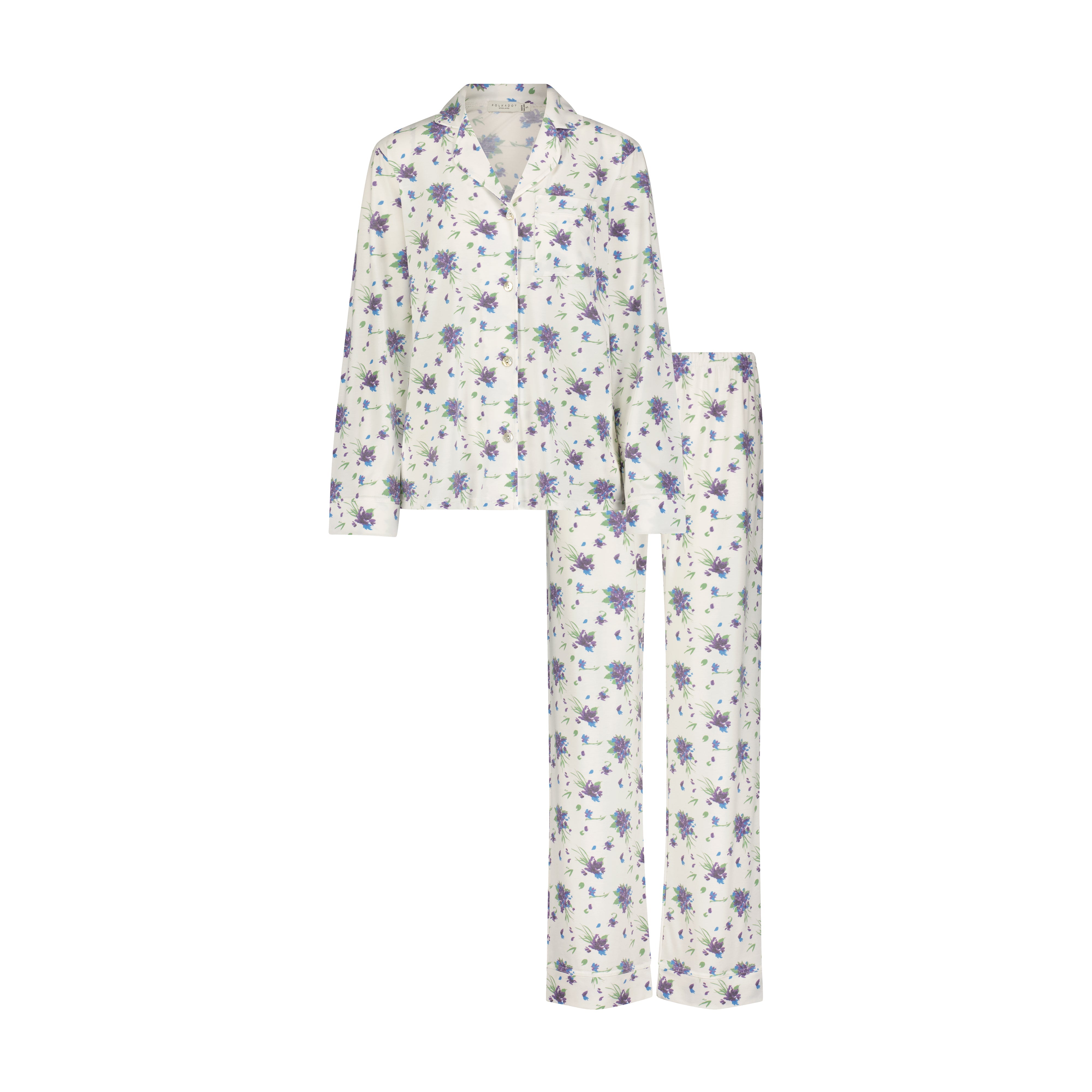 Charley Pajama Set - Violet Bouquet Print