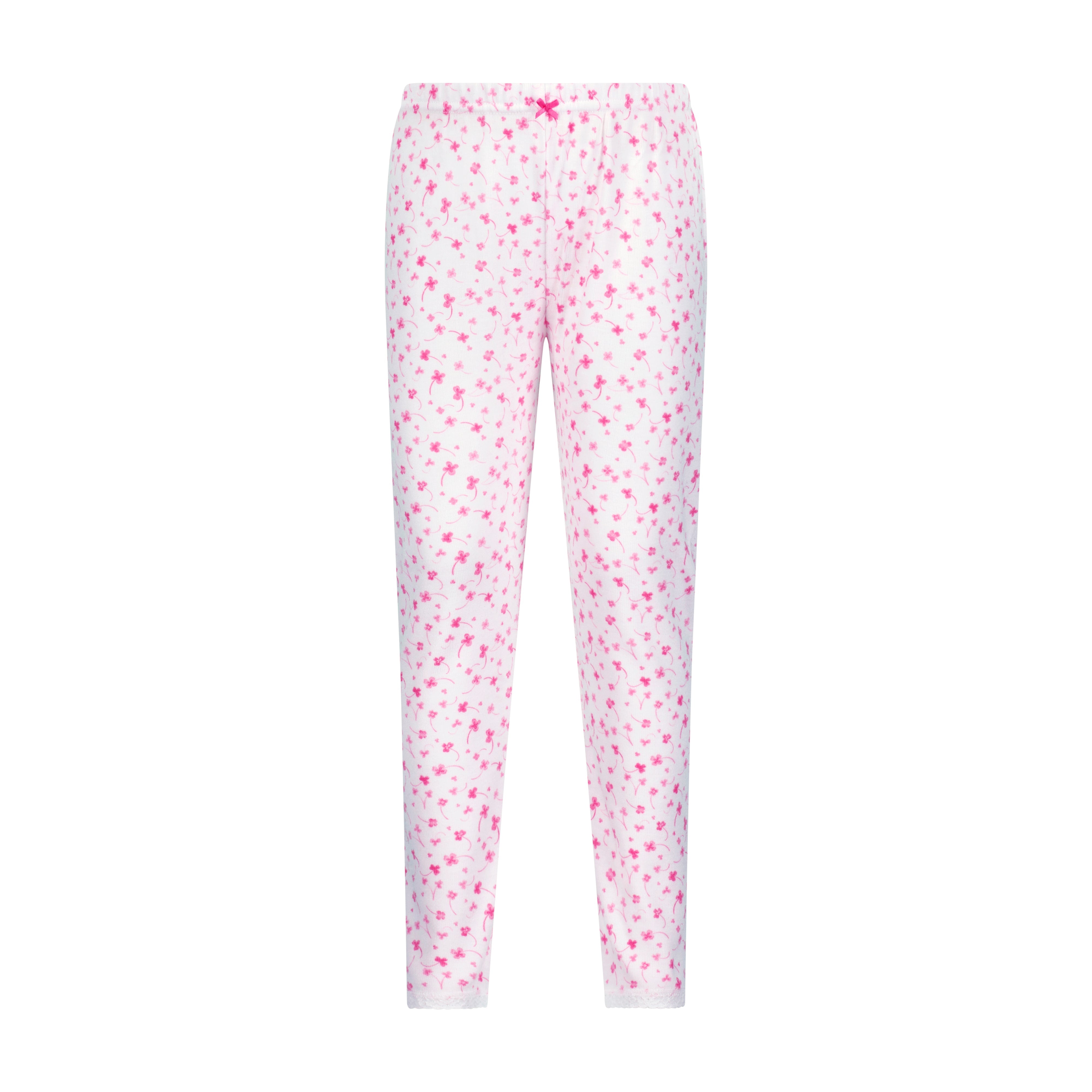 Girls Pant - Pink Clover Print
