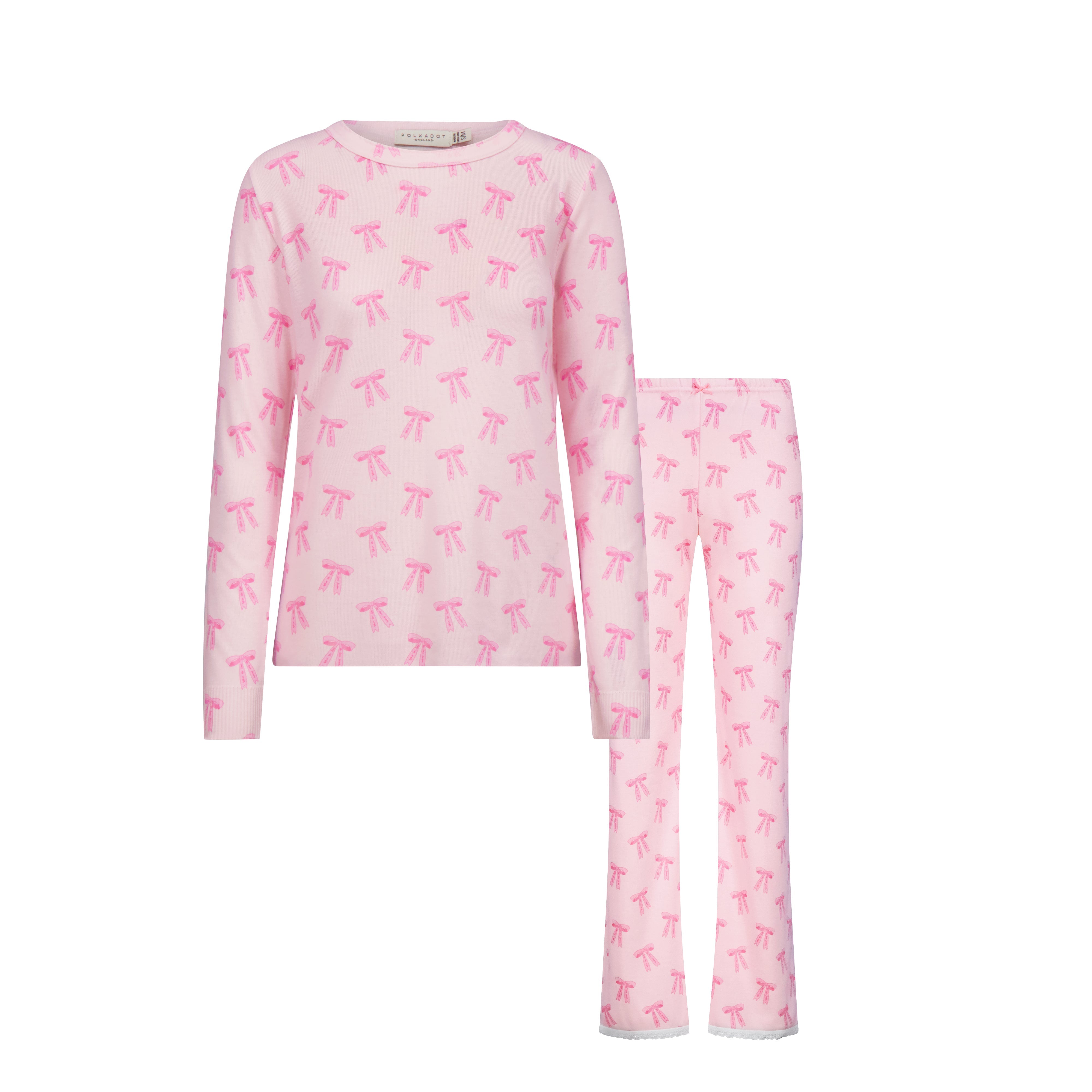 SET Rachel Slouchy & Long Pant - Pink Forever Love Bow