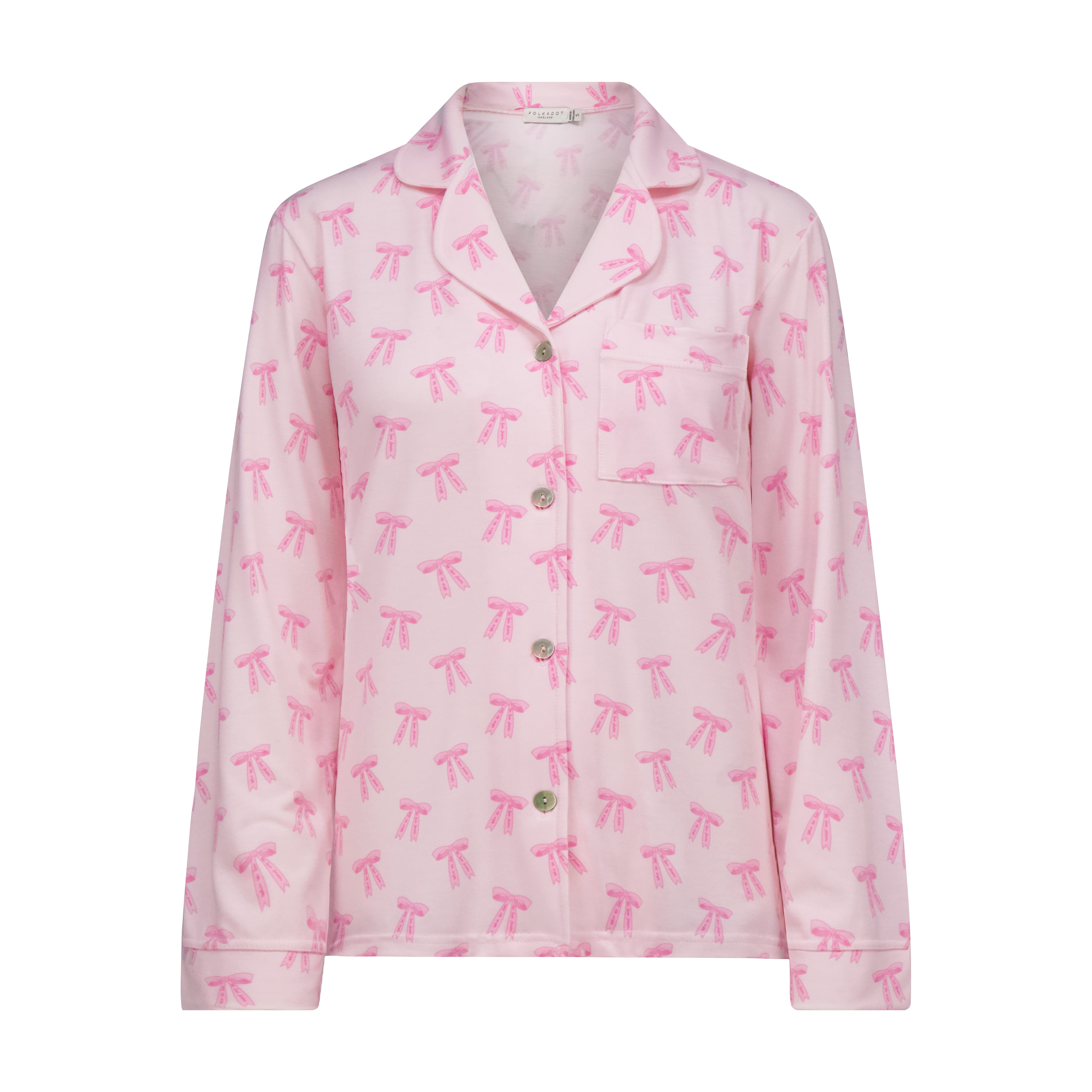 Charley Pajama Set - Pink Forever Love Bow Print