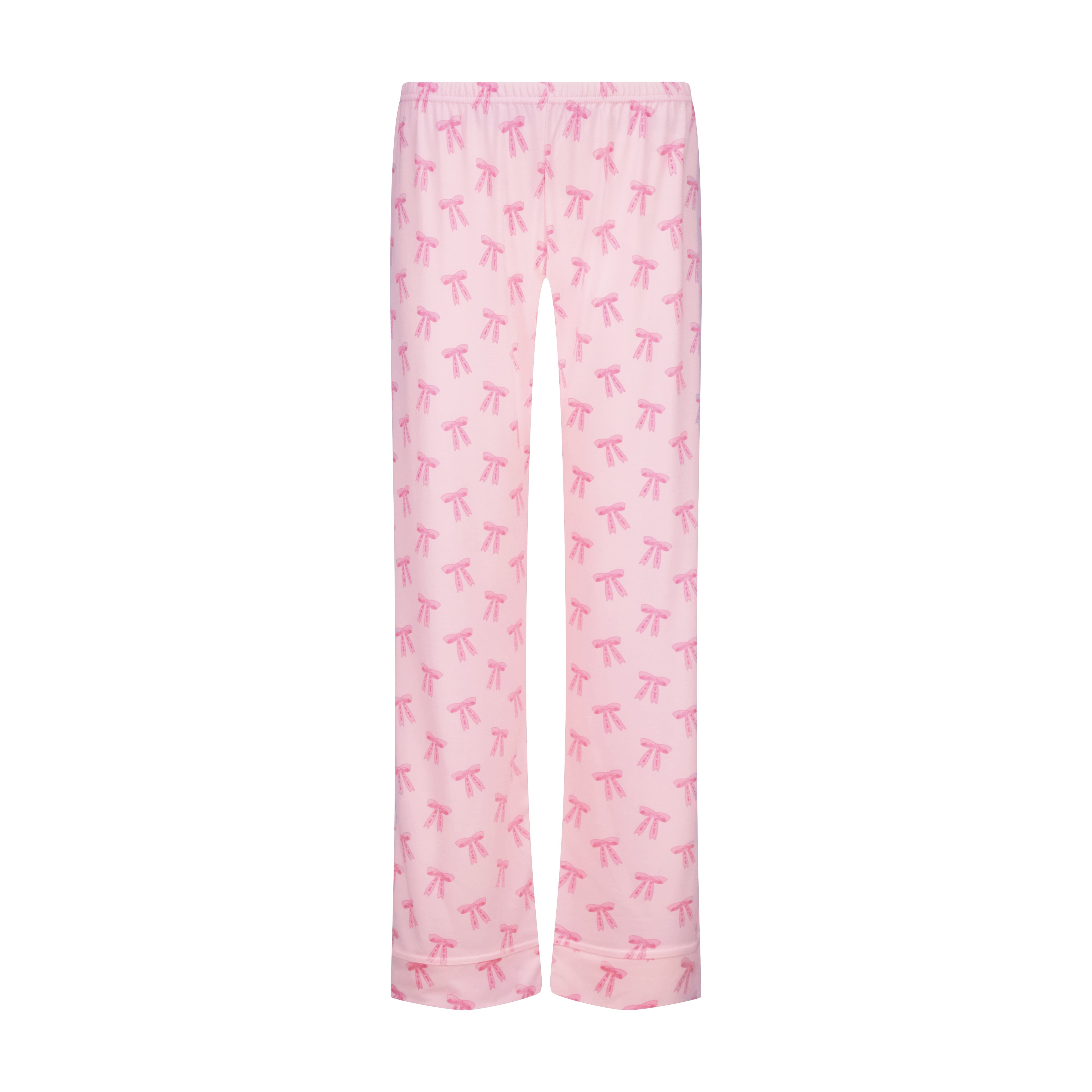 Charley Pajama Set - Pink Forever Love Bow Print