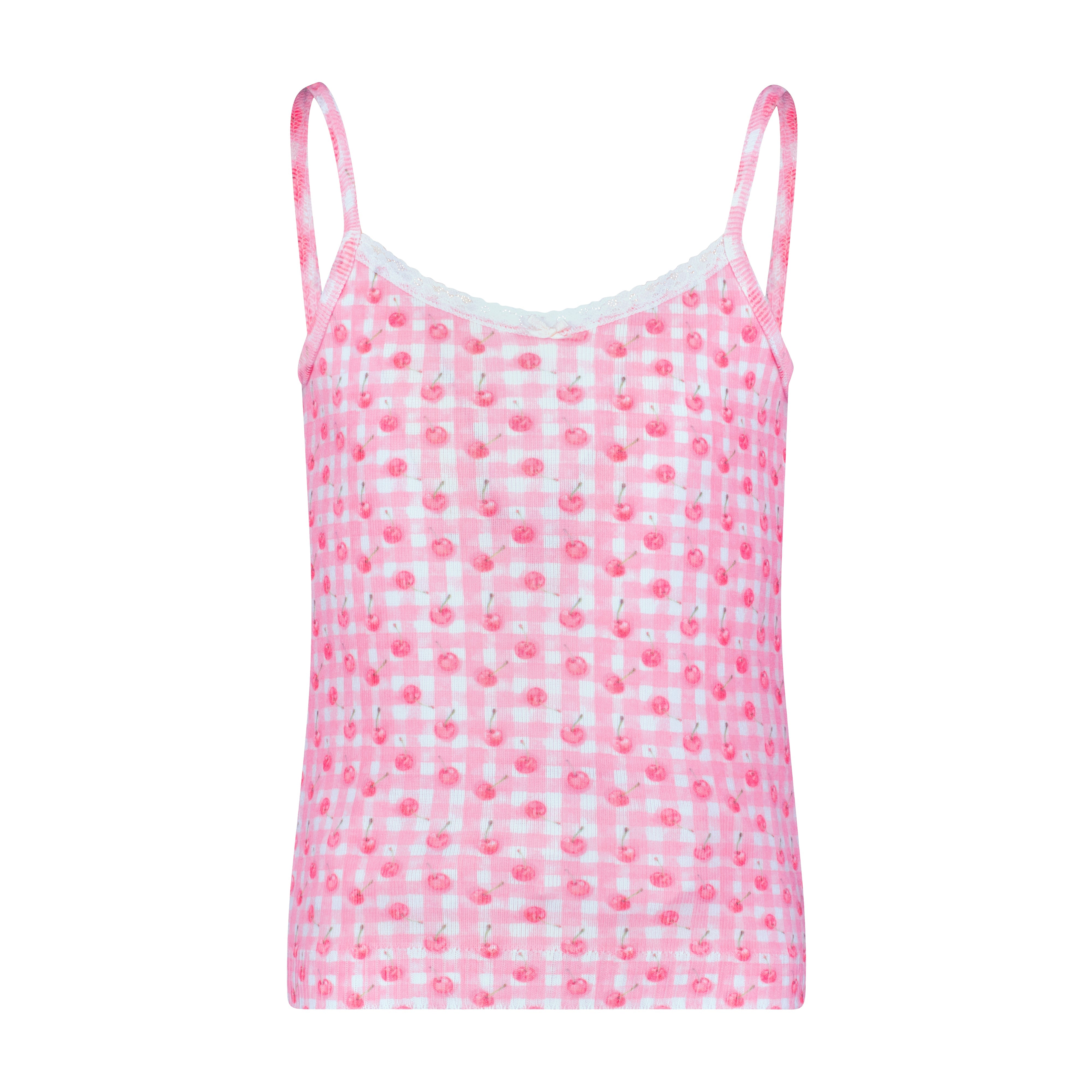 Girls Brette Set Cami & Short - Cherry Gingham Print