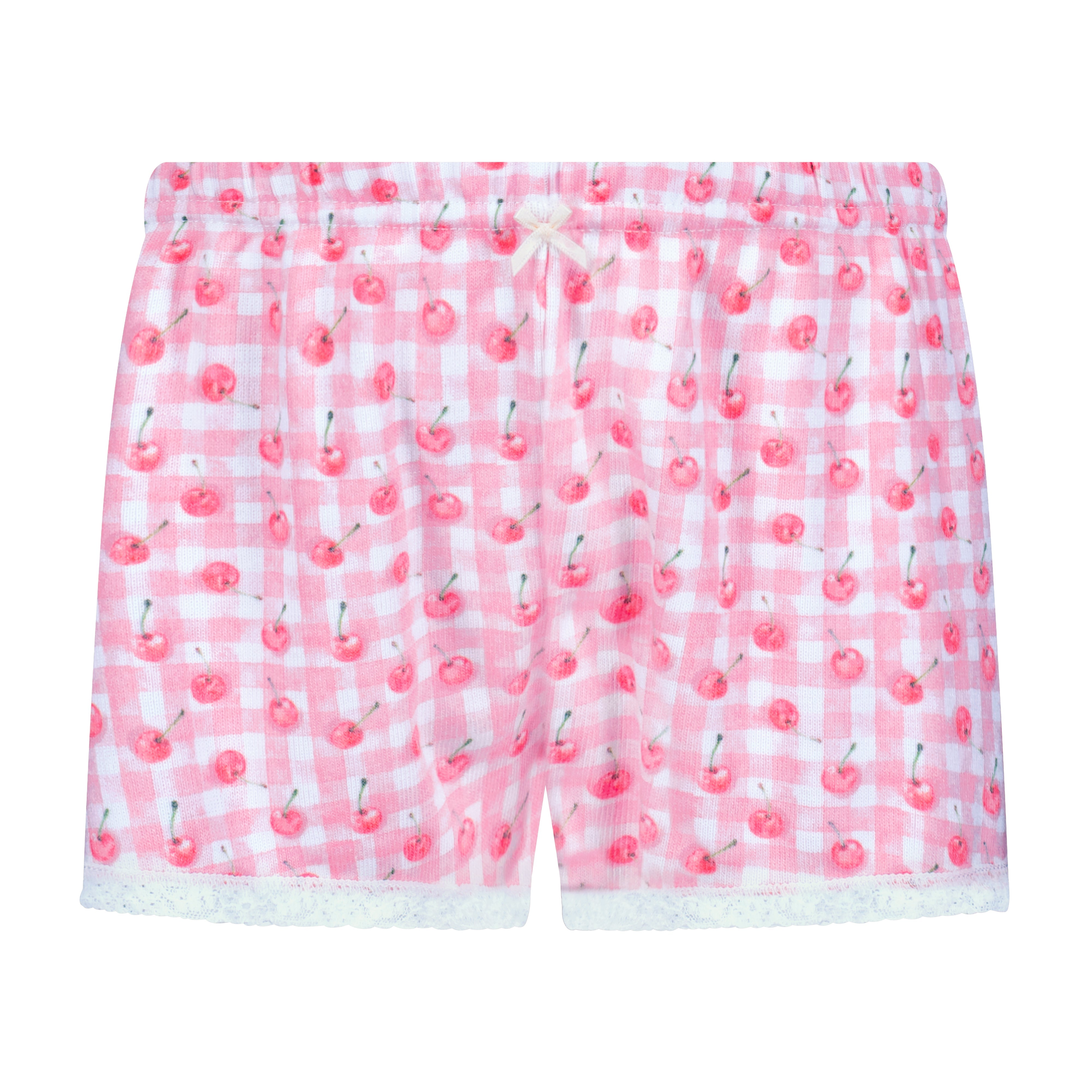 Girls Brette Set Cami & Short - Cherry Gingham Print