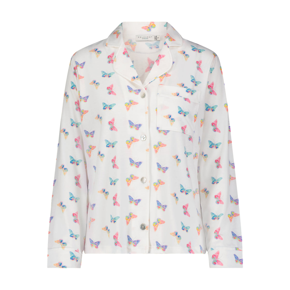 Charley Classic Long Sleeve & Pant Pajama Set- Butterfly Print