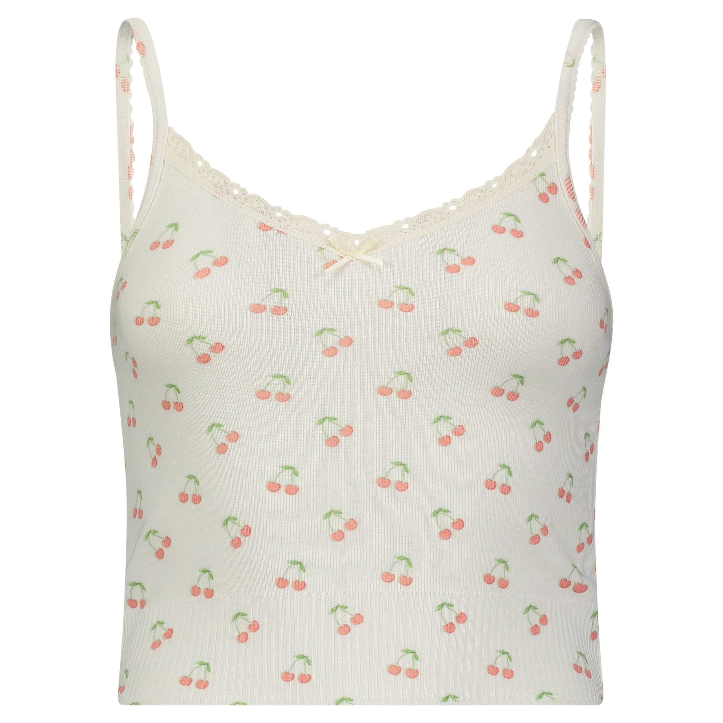 Liz Cropped Cami - Cherry Print