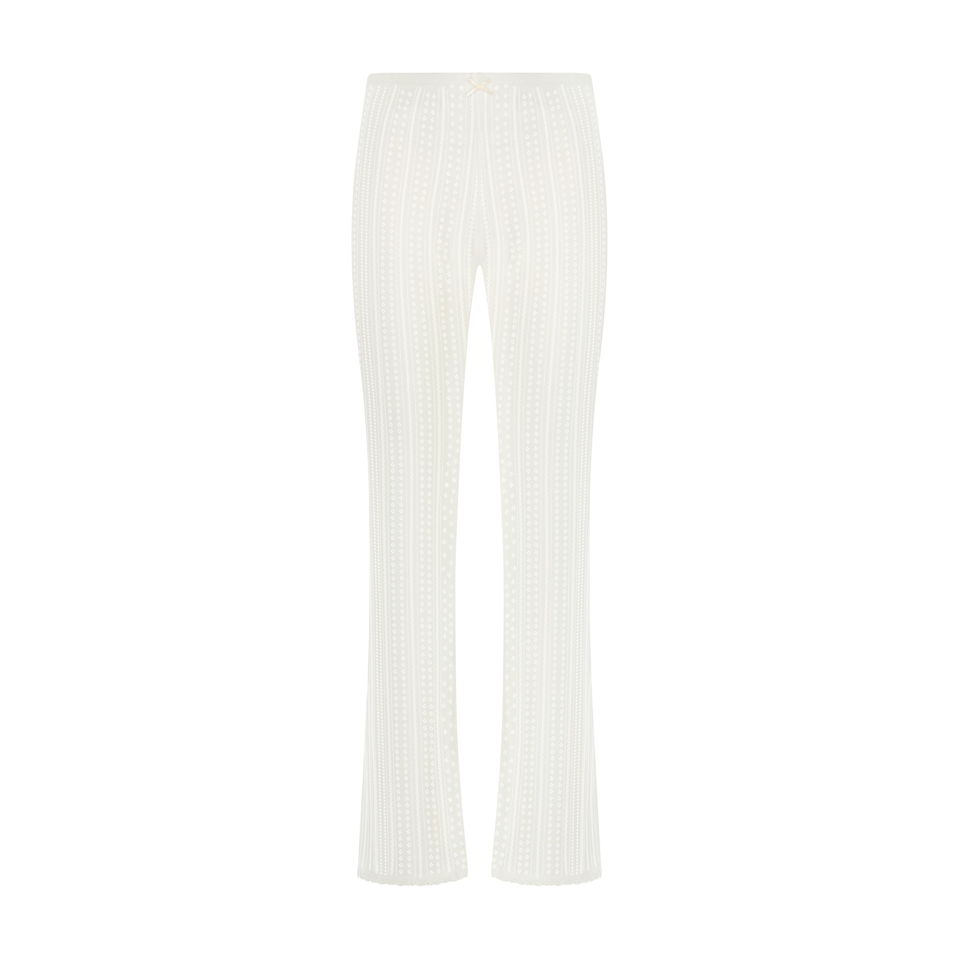 Long Pant Hi Rise - Ivory Windsor Pointelle