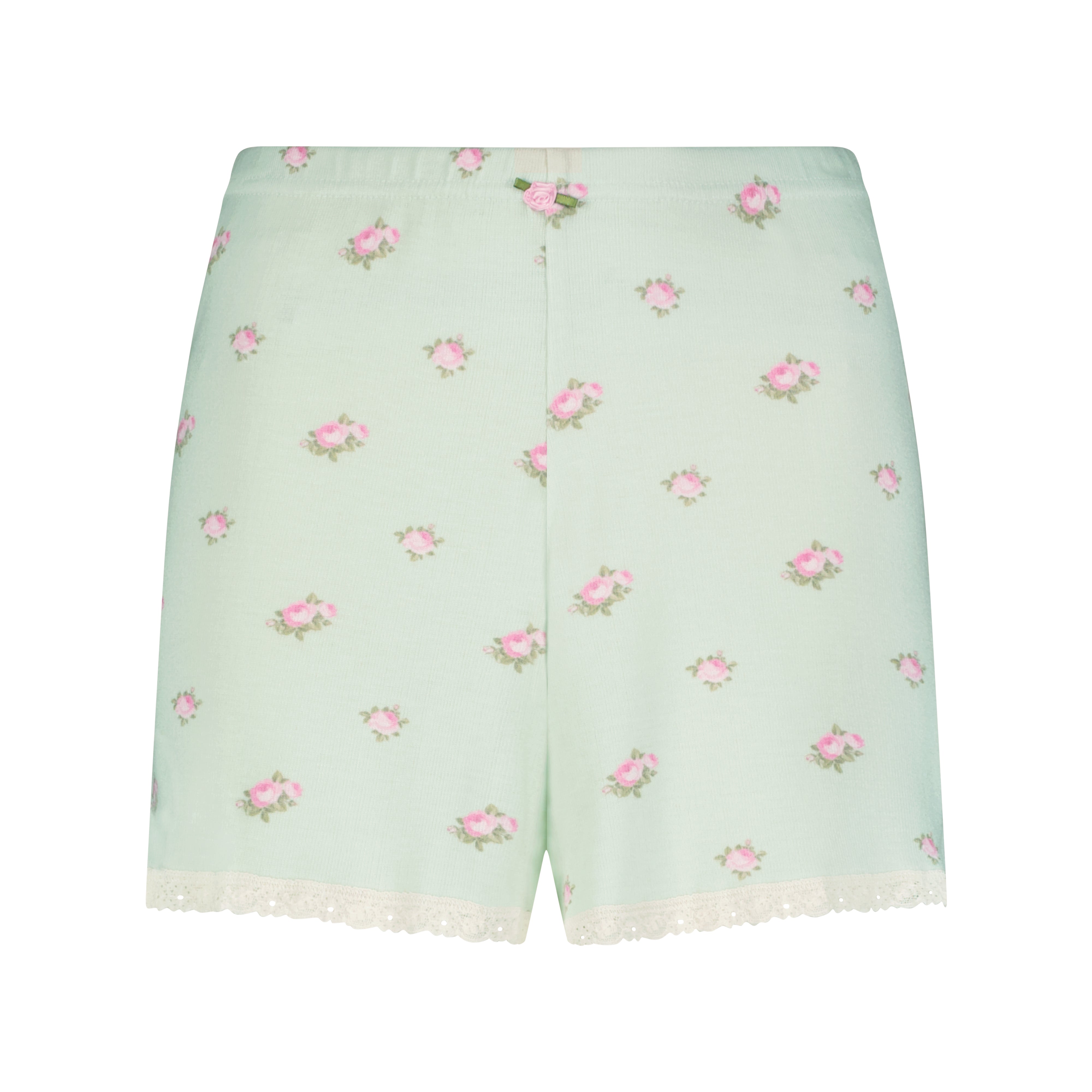 Long Short Hi Rise - Green Vintage Rose Print