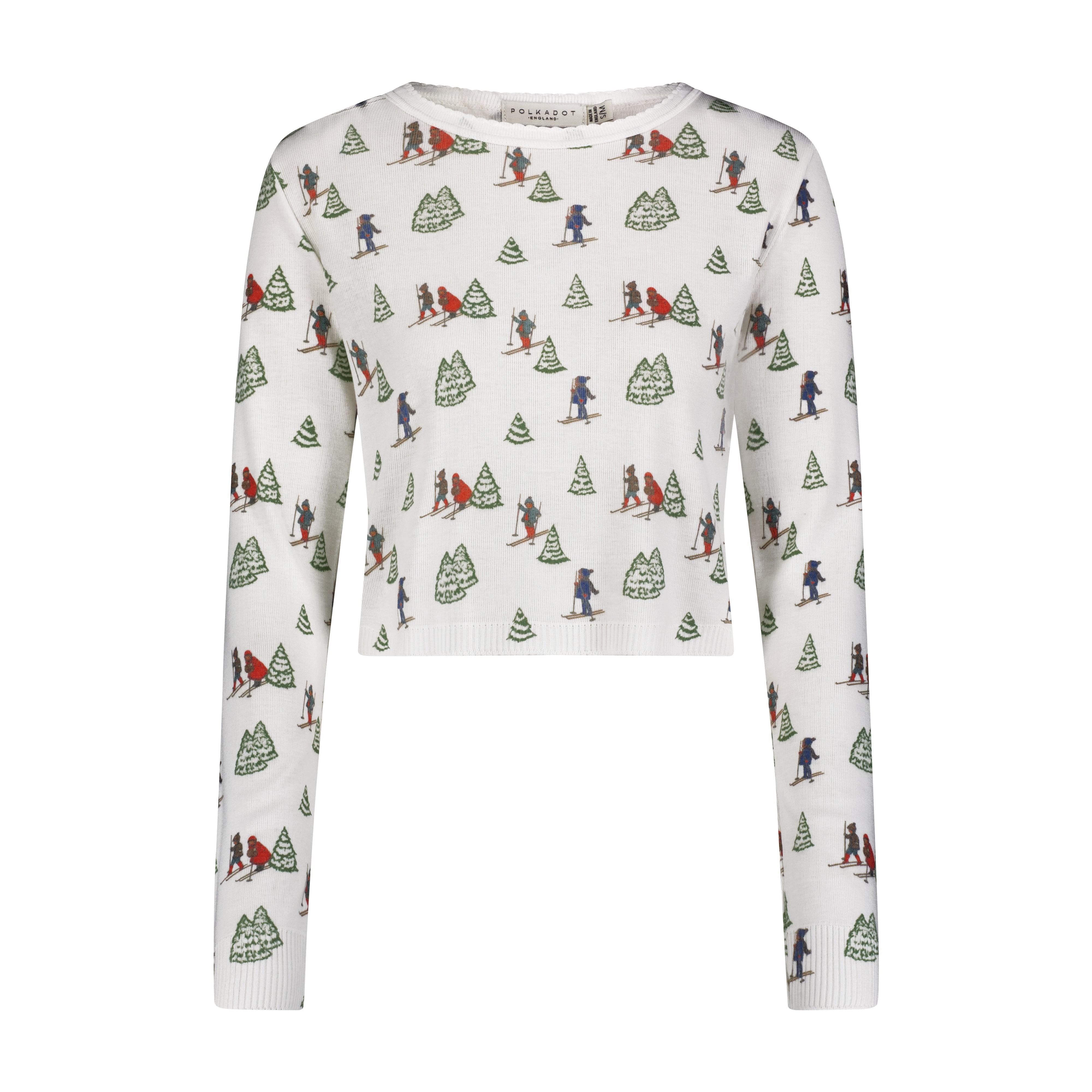 Nell Cropped Slouchy - Vintage Ski Print