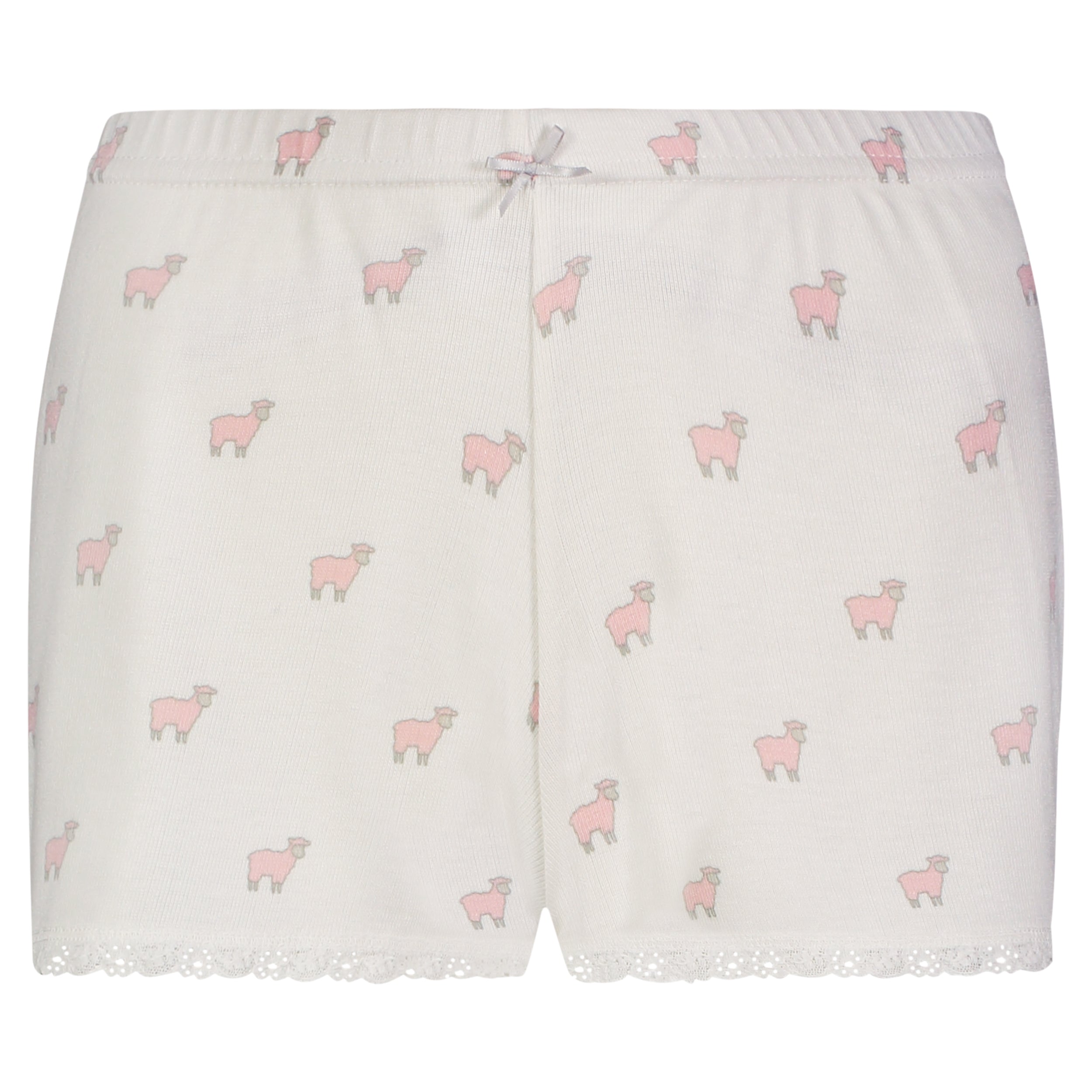 SET Liz Crop Cami & Long Short - Pink Sheep Print