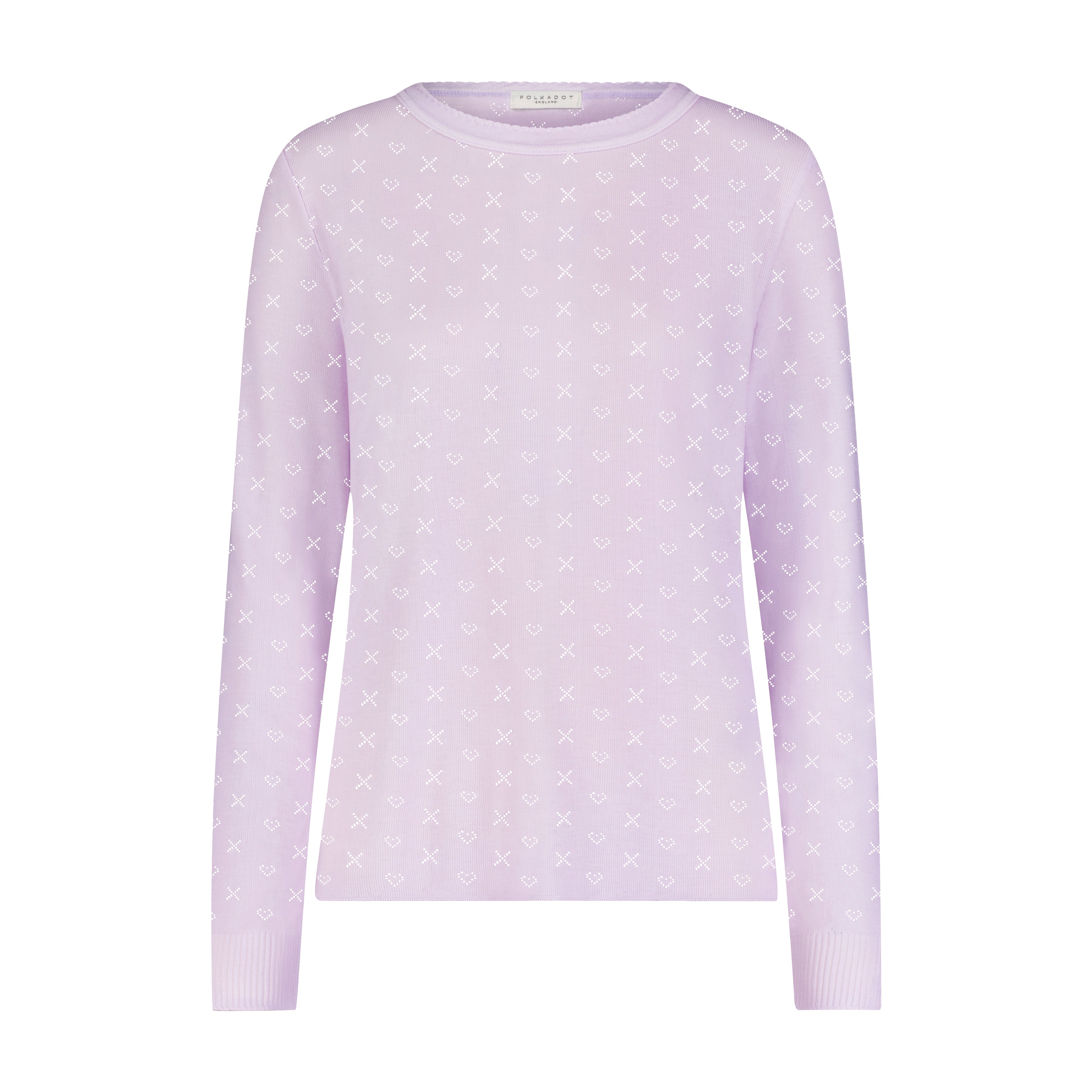Rachel Slouchy - Lilac Hearts-X Pointelle