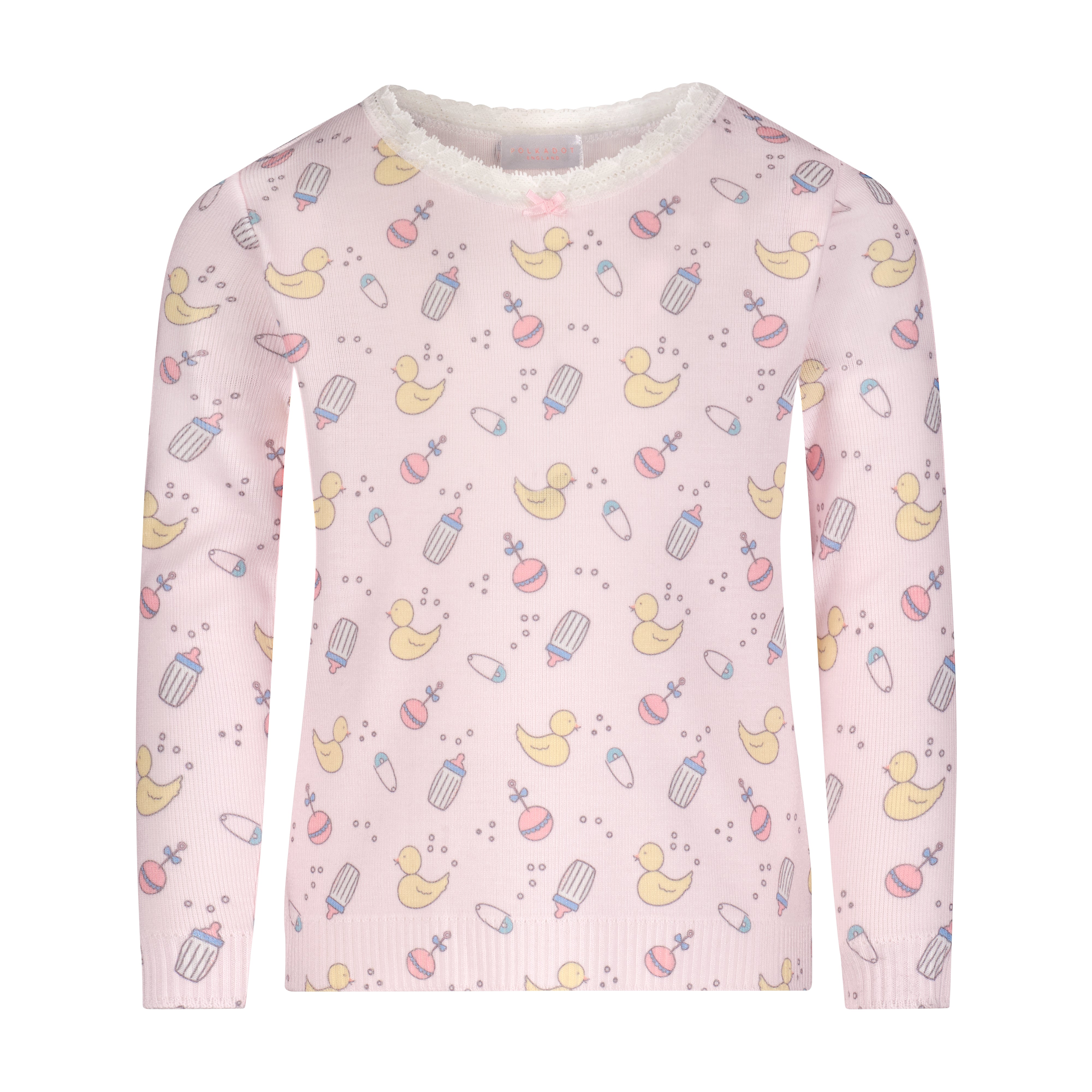 Baby Girl & Toddler Crew Long Sleeve - Baby Bubble Print