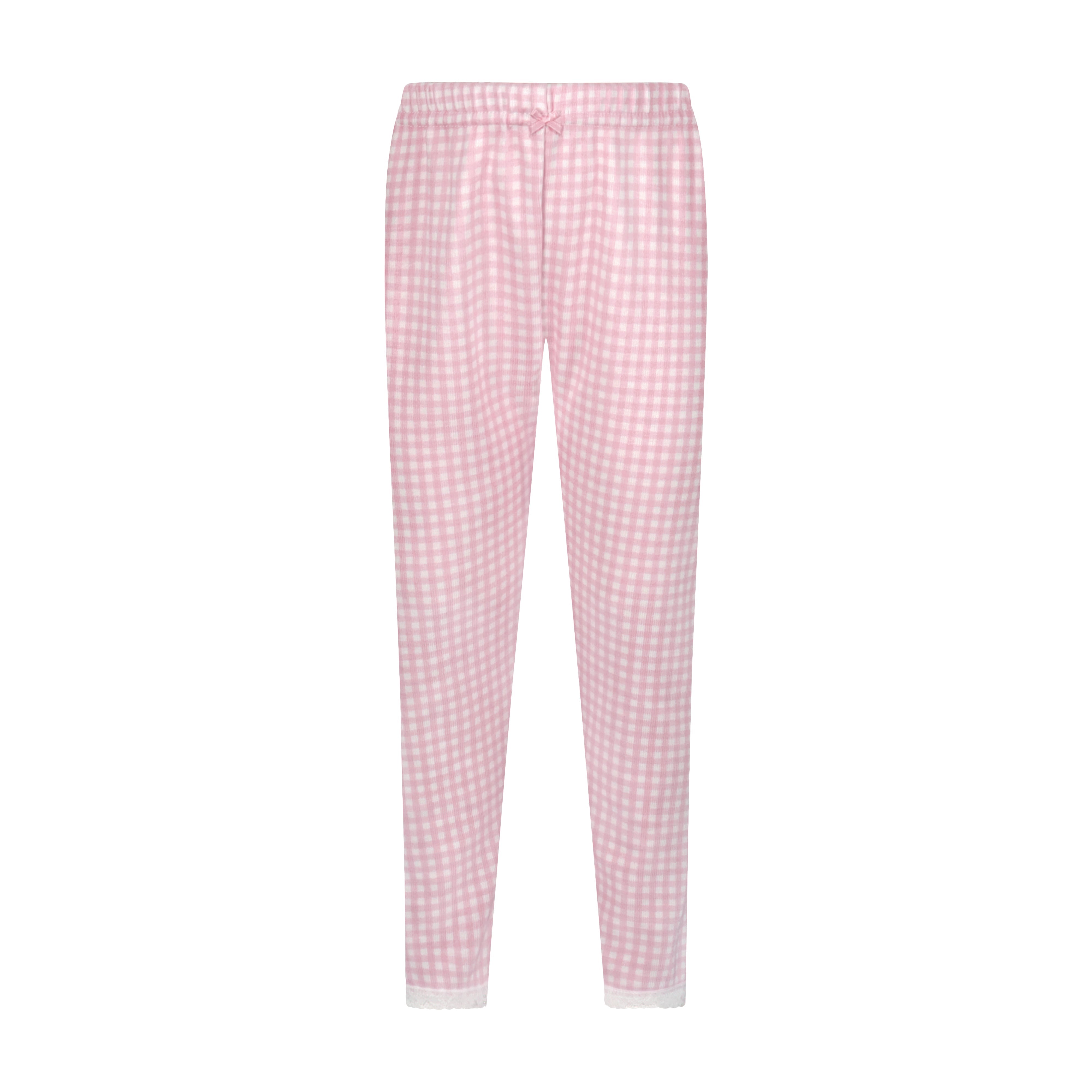 Girls & Baby Classic Set Crew LS & Pant - Pink Gingham Print