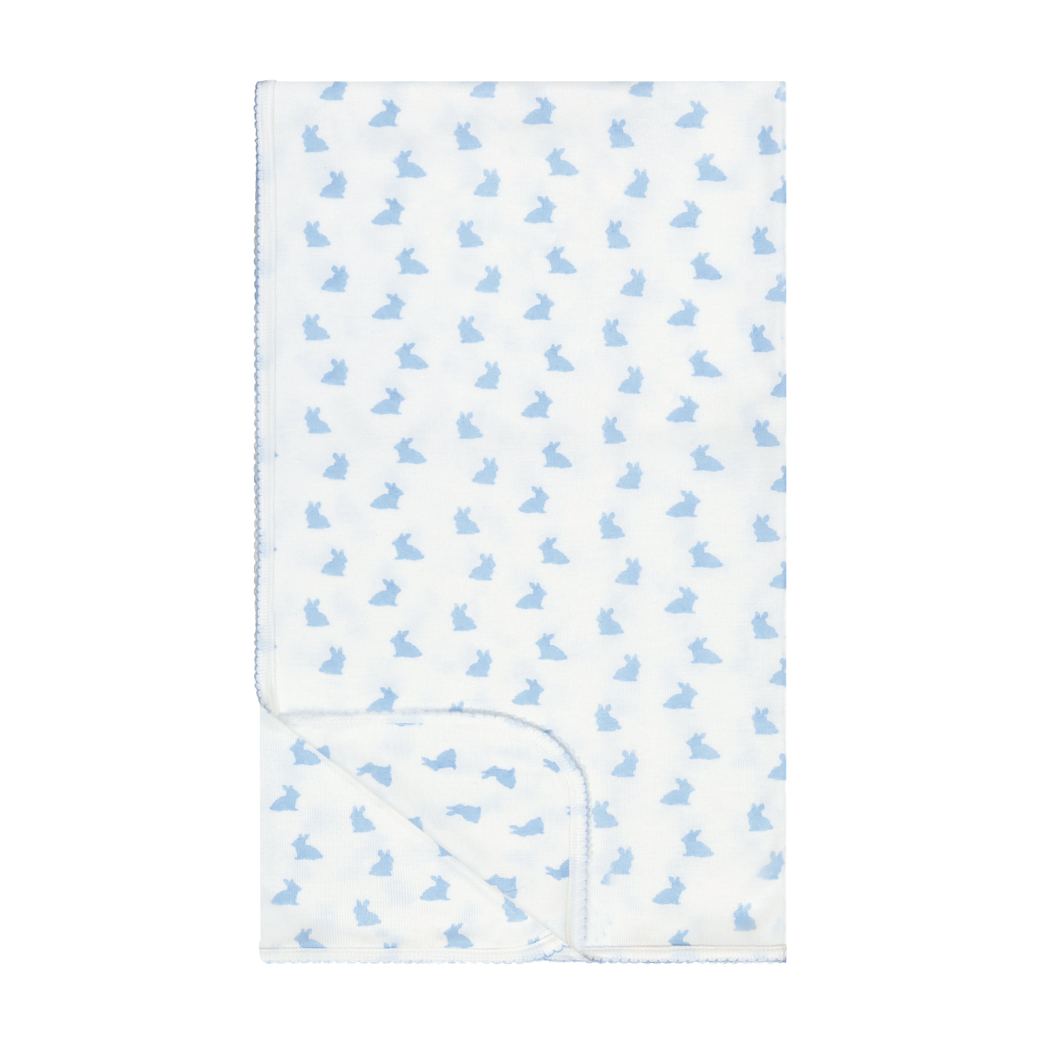 Boys Baby Blanket - Blue Bunny Print